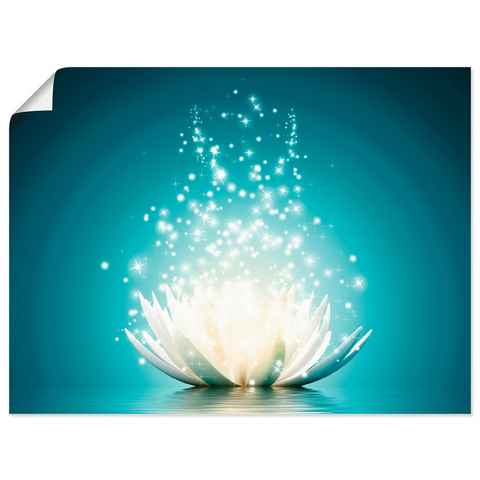 Artland Wandbild Magie der Lotus-Blume, Blumen (1 St), als Alubild, Outdoorbild, Leinwandbild, Poster, Wandaufkleber