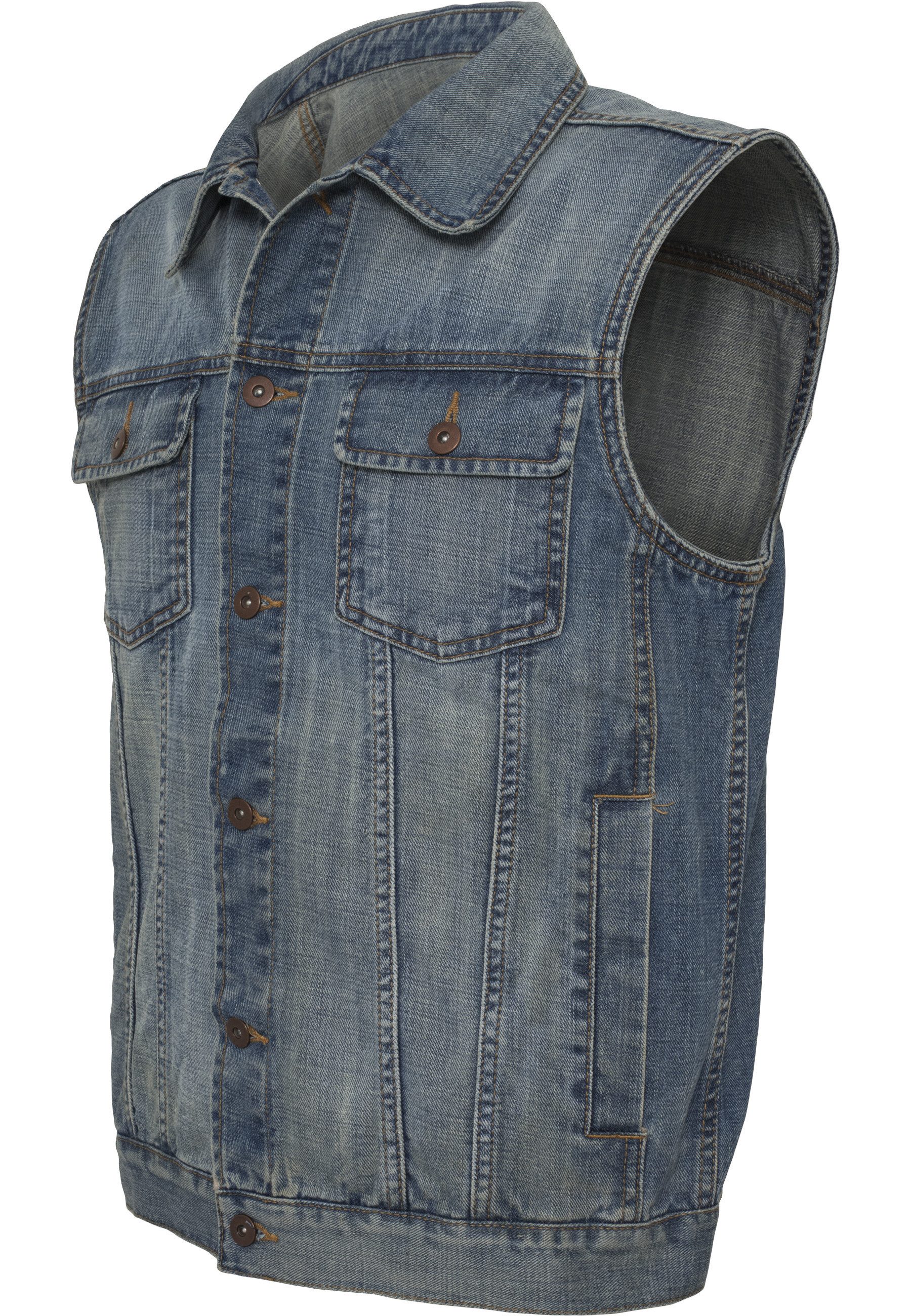 URBAN CLASSICS Jerseyweste Urban Classics Herren Denim Vest (1-tlg)