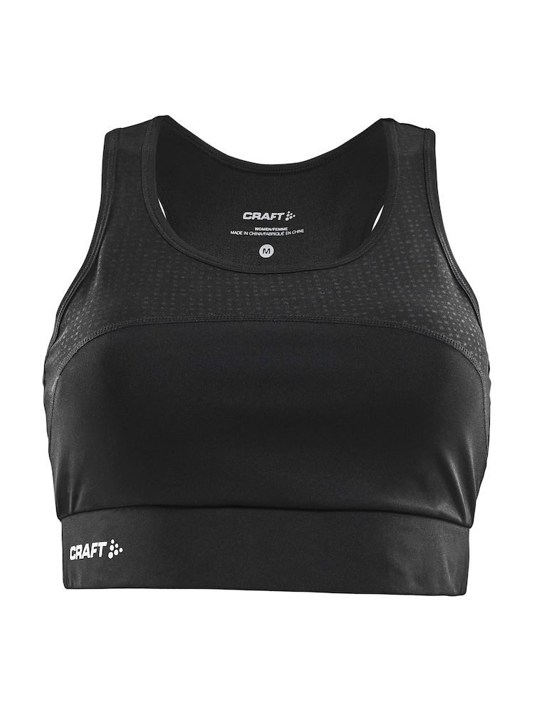 Craft Sport-BH Top Rush (Jersey-Innenfutter) schwarz Damen