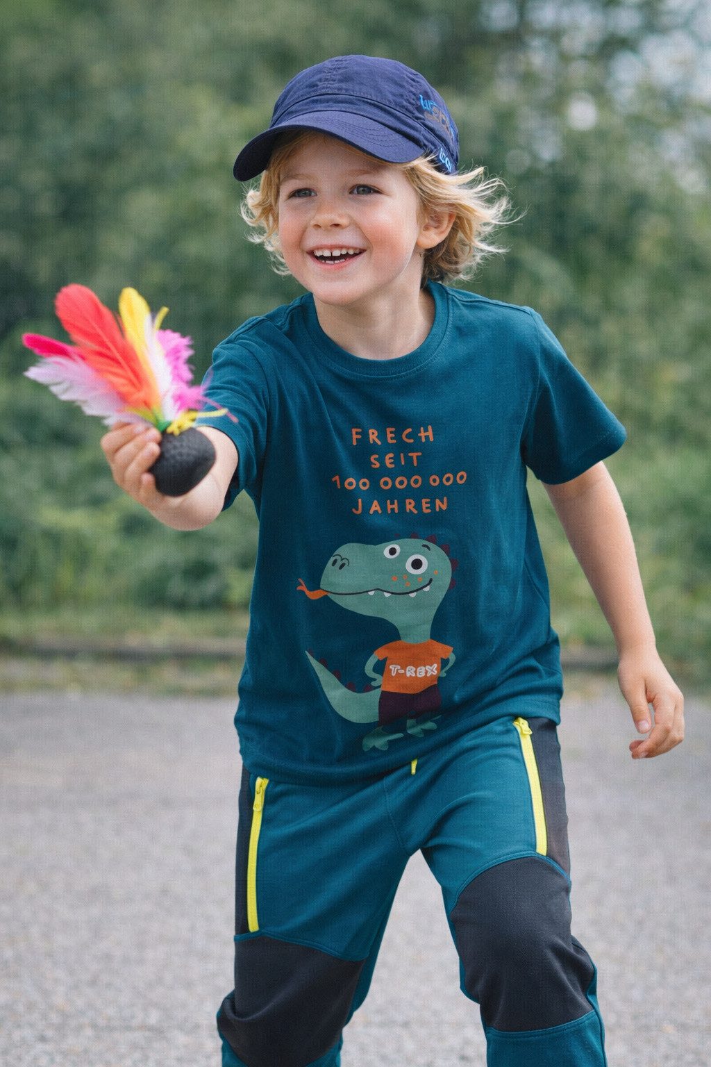 JAKO-O Print-Shirt JAKO-O Kinder T-Shirt mit tierisch frechem Print, petrol