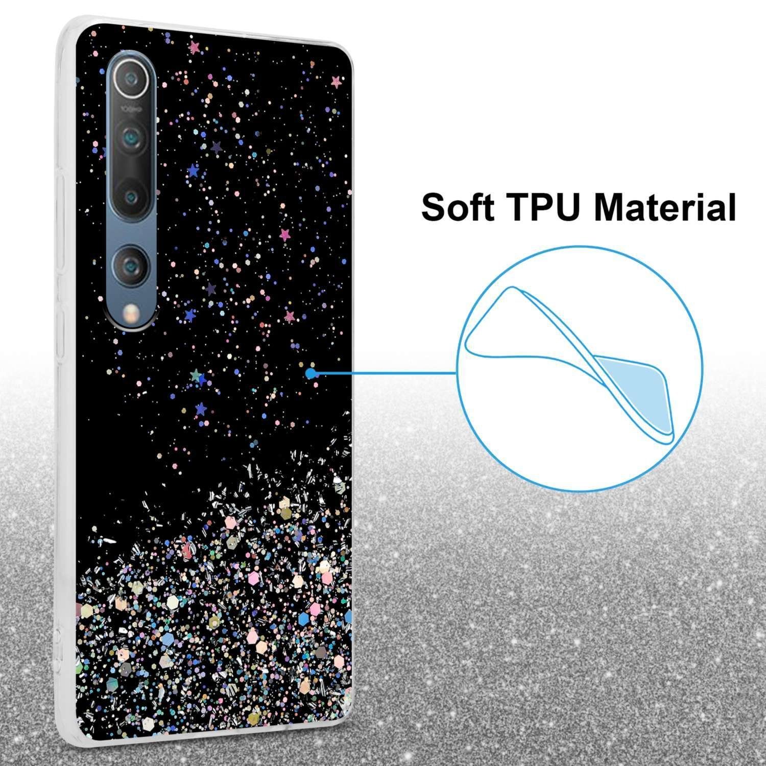 Cadorabo Handyhülle für Xiaomi Mi 10 / Mi 10 PRO Hülle Xiaomi Mi 10 / Mi 10 PRO, Flexible TPU Silikon Handy Schutzhülle - Hülle - mit Glitzer