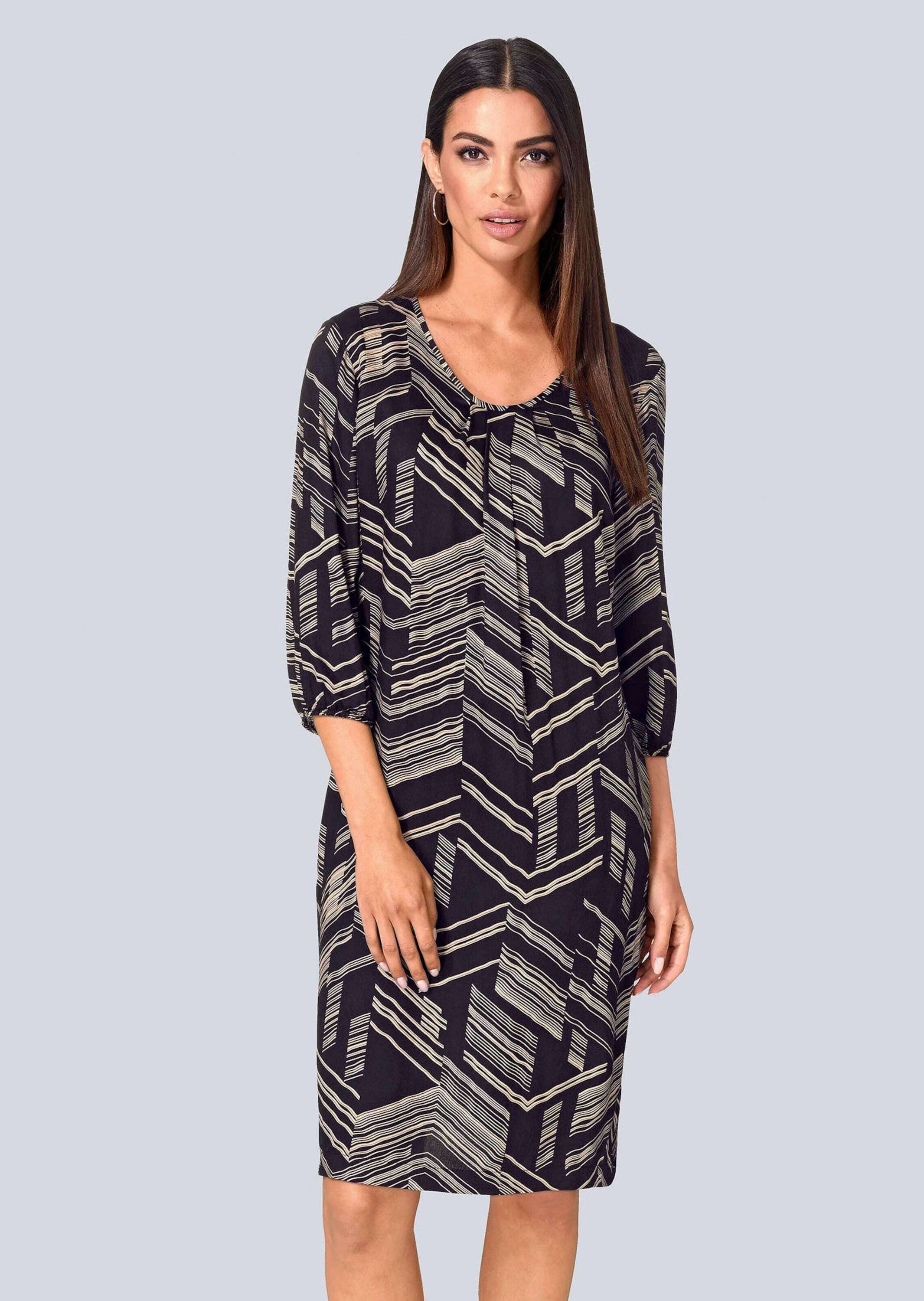 Druckkleid Kleid mit grafischem Druck
