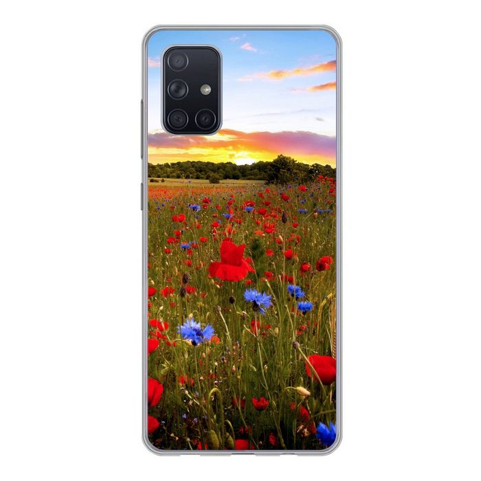 MuchoWow Handyhülle Blumen - Sonnenuntergang - Farben Handyhülle Samsung Galaxy A51 5G Smartphone-Bumper Print Handy