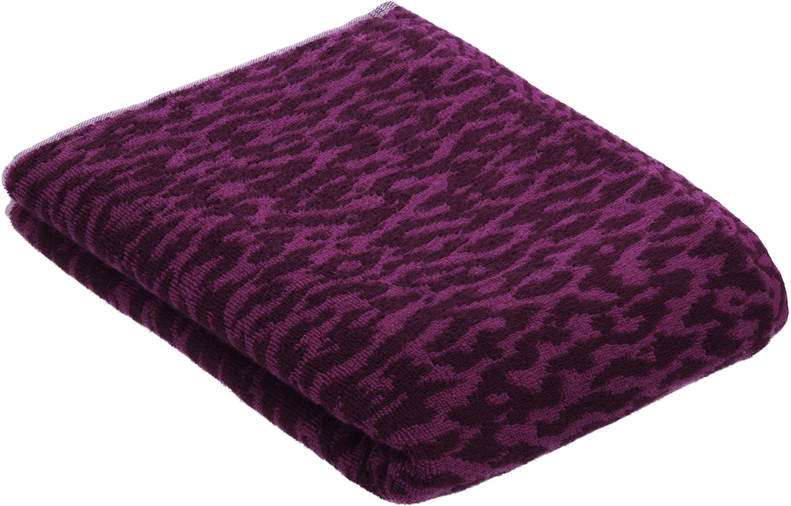 Vossen Badetuch Zambra, Walkfrottier (1-St), im Farbflashdesign purple | Badetücher
