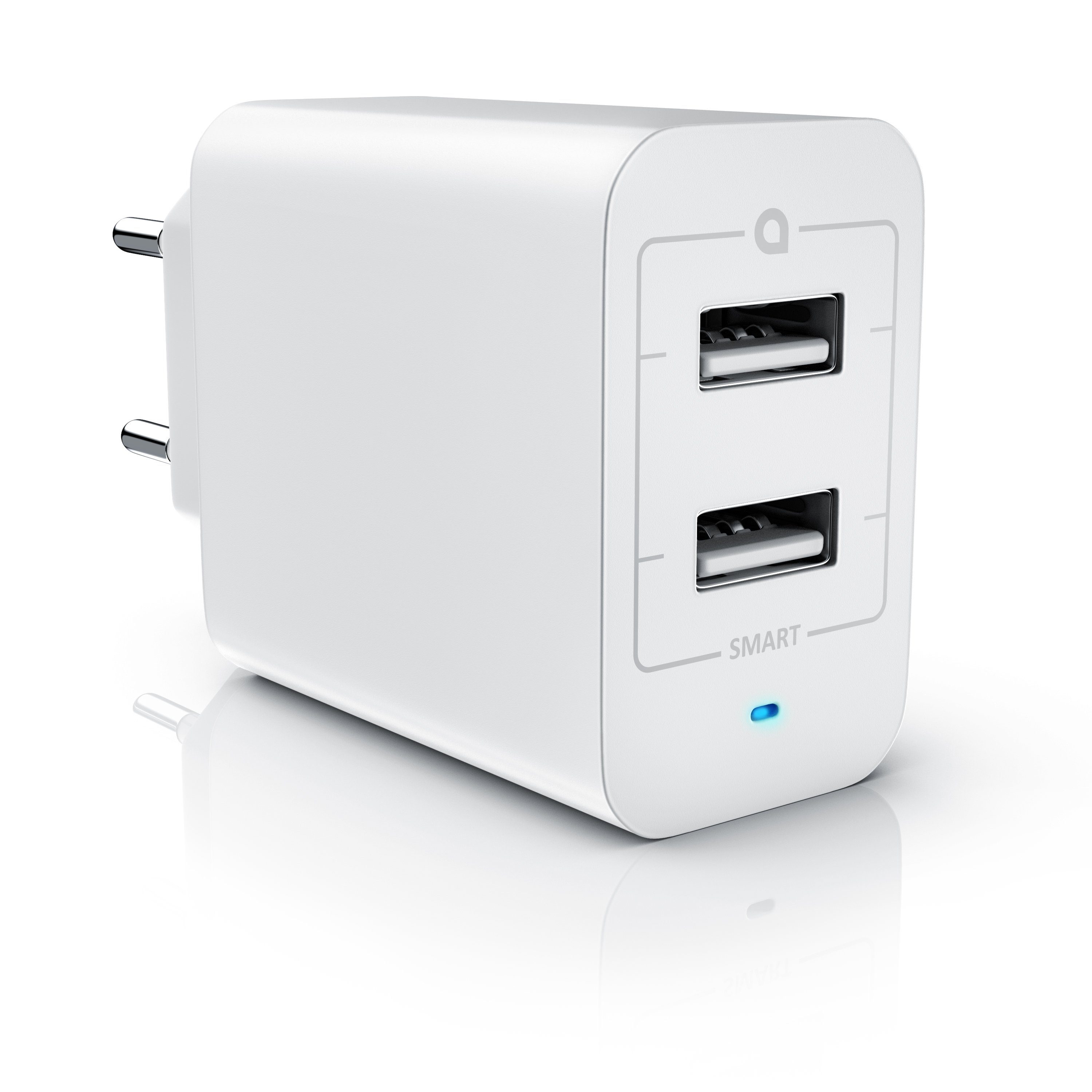 Aplic USB-Ladegerät (4800 mA, 2-Port Netzteil für Handy/Smartphone/Tablet, 4800mA -2400mA je Port)