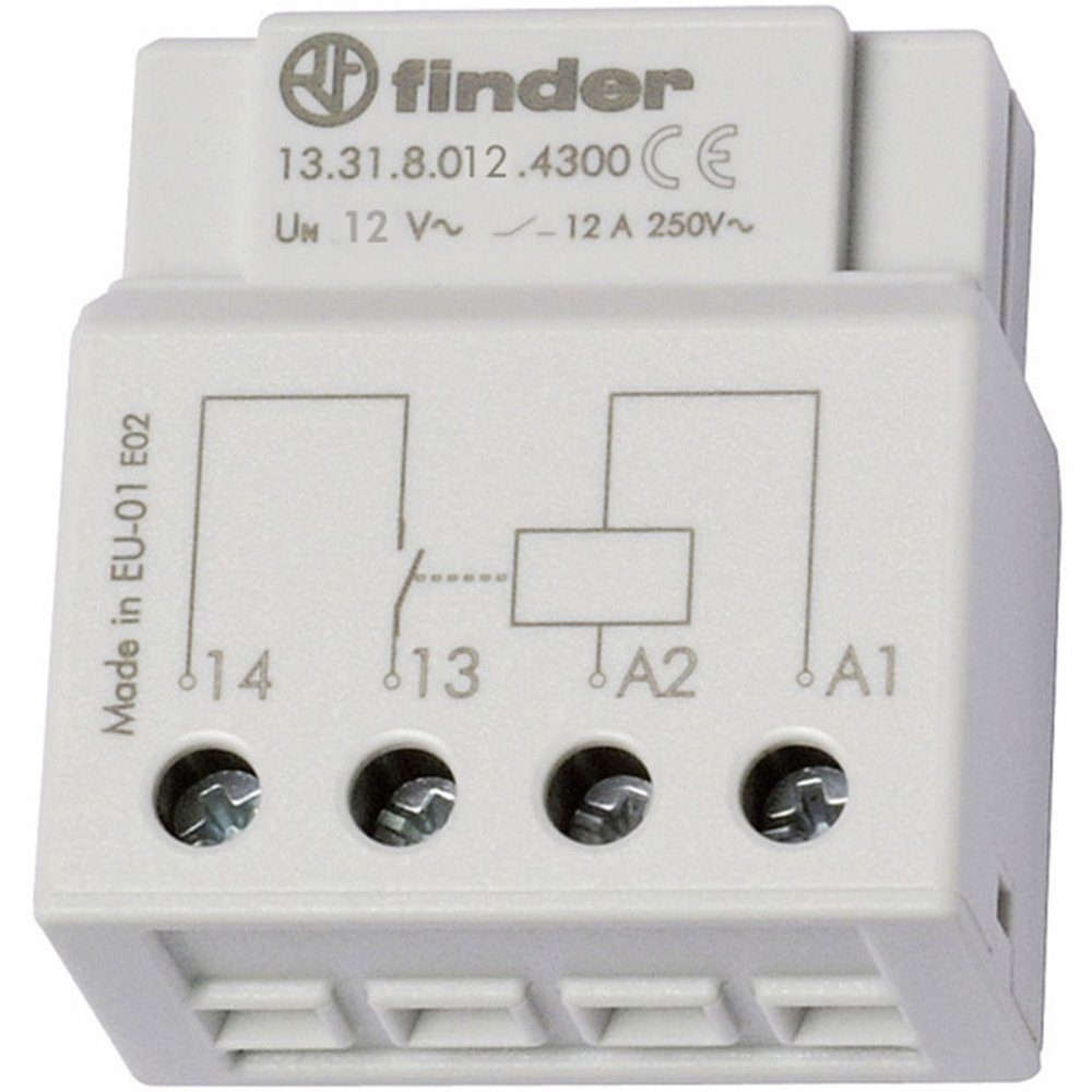 Stromstoßschalter Schaltrelais Unterputz Finder 13.31.8.012.4300 1 Schließer 12 V/AC 12