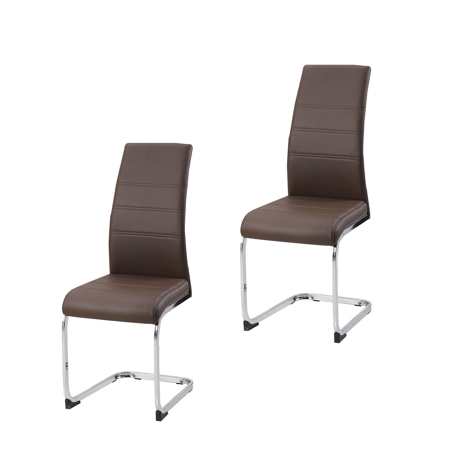 HTI-Line Freischwinger Schwingstuhl SallyC PU 2er (Set, 2 St), Freischwinger Esszimmerstuhl Kunstleder