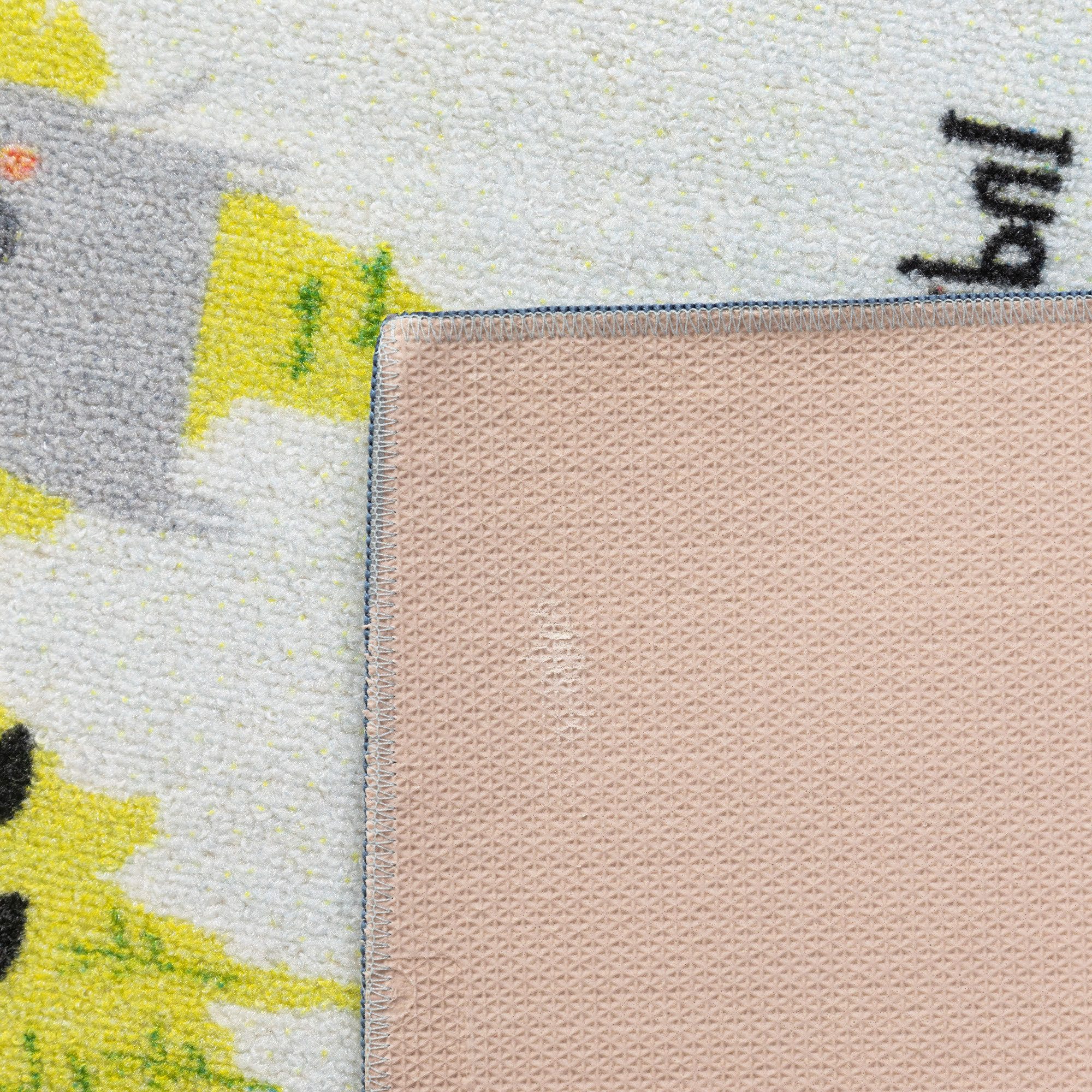 Carpettex Kinderteppich Weltkarte mit Tierdesign, Läufer, Höhe: 7 mm, Kinderteppich Weltkarte mit Tierdesign Teppich Kinderzimmer Rutschfest – Bild 4 von 5