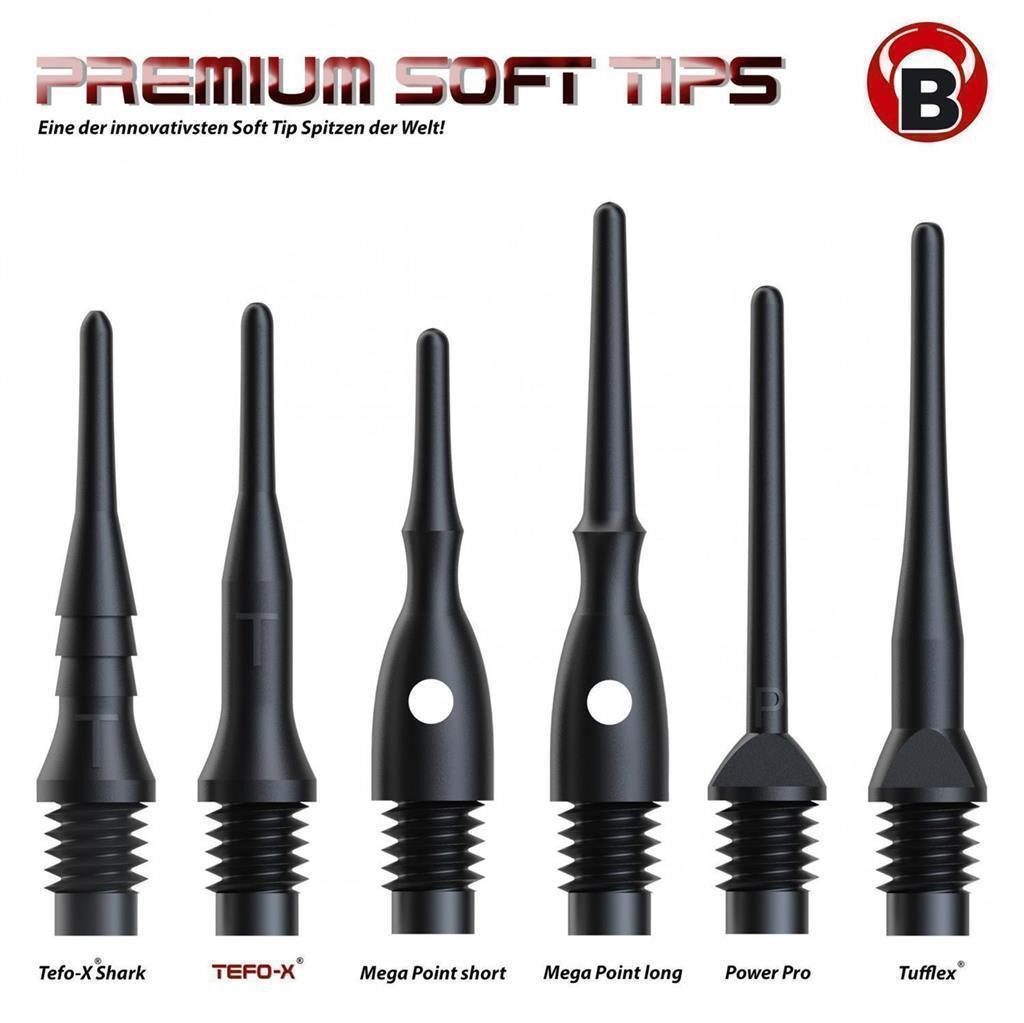 BULL'S Softdarts Tefo-X Soft Tips 6mm(2BA) 100/schw.