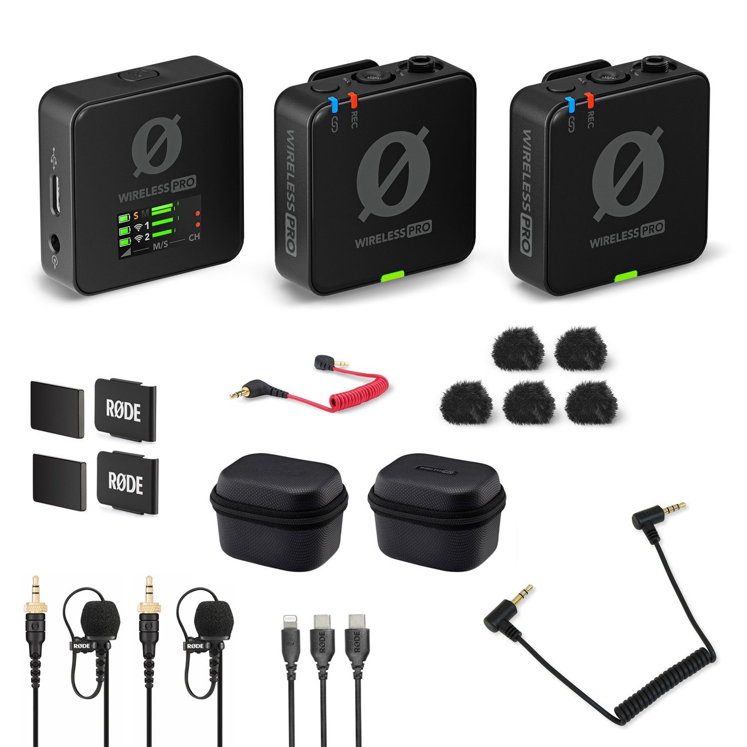 Rode Wireless Pro Drahtlos-Mikrofonset mit Adapter Digitales Aufnahmegerät