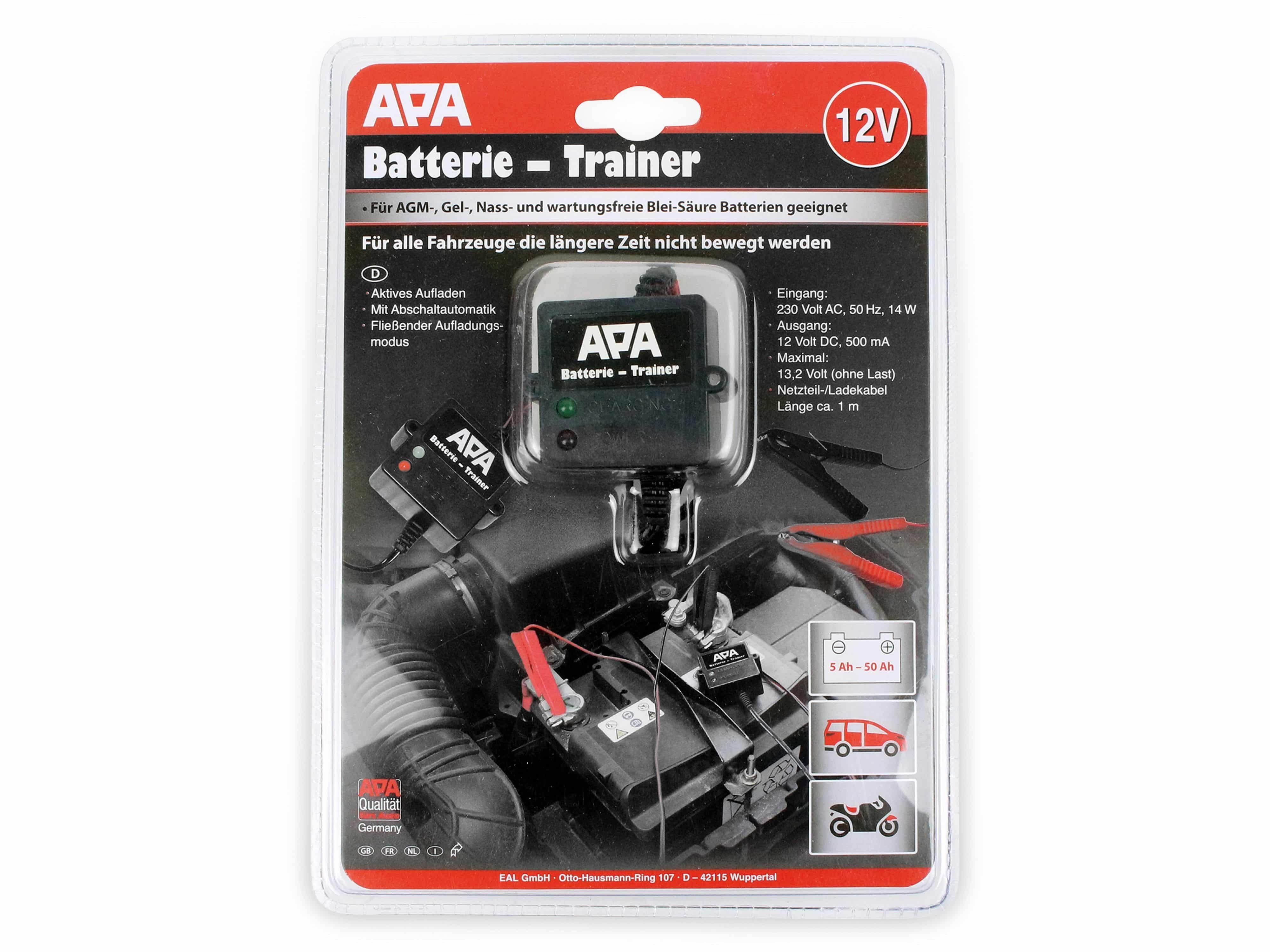 Batterie 500mA APA Batterietrainer 16506, 12V, APA