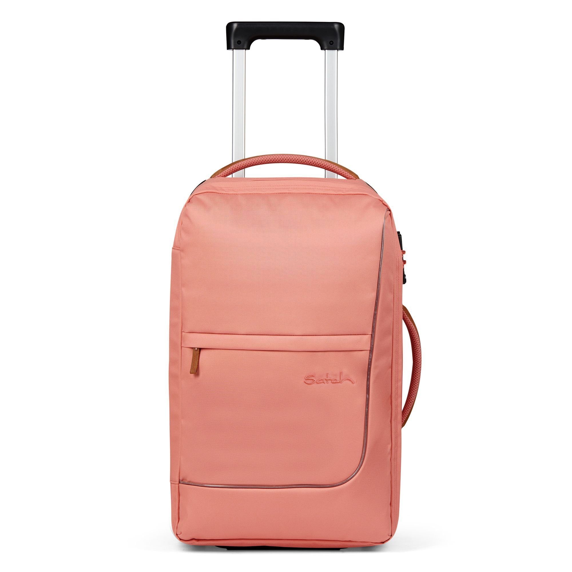 Satch Handgepäck-Trolley Flow, 2 Rollen, pure coral Polyester