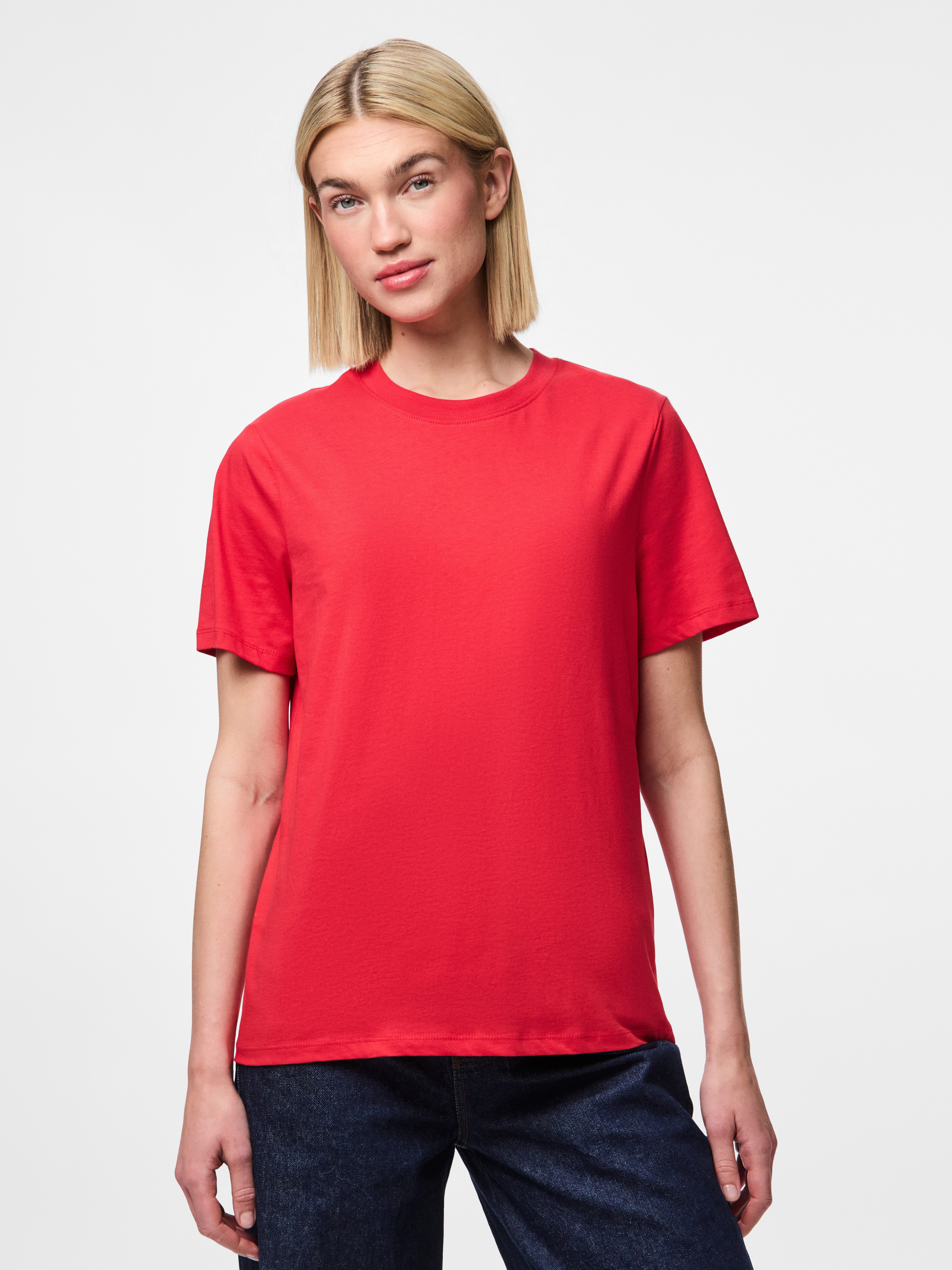 pieces Rundhalsshirt PCRIA SS SOLID TEE NOOS BC