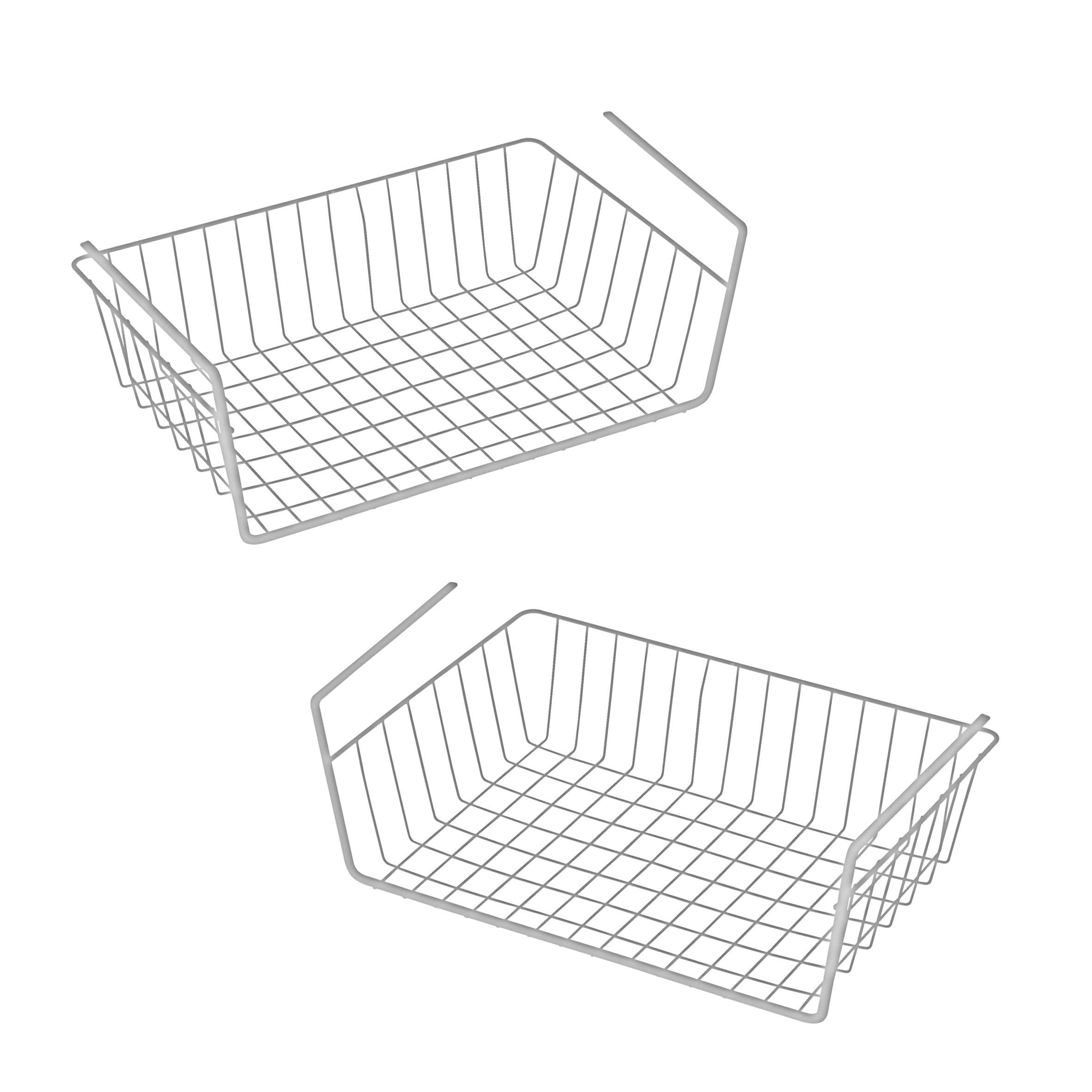 Spetebo Regalkorb Unterregal Hängekorb (Set, 1 St., 2er Set), zum Anbringen an Schrankfächern