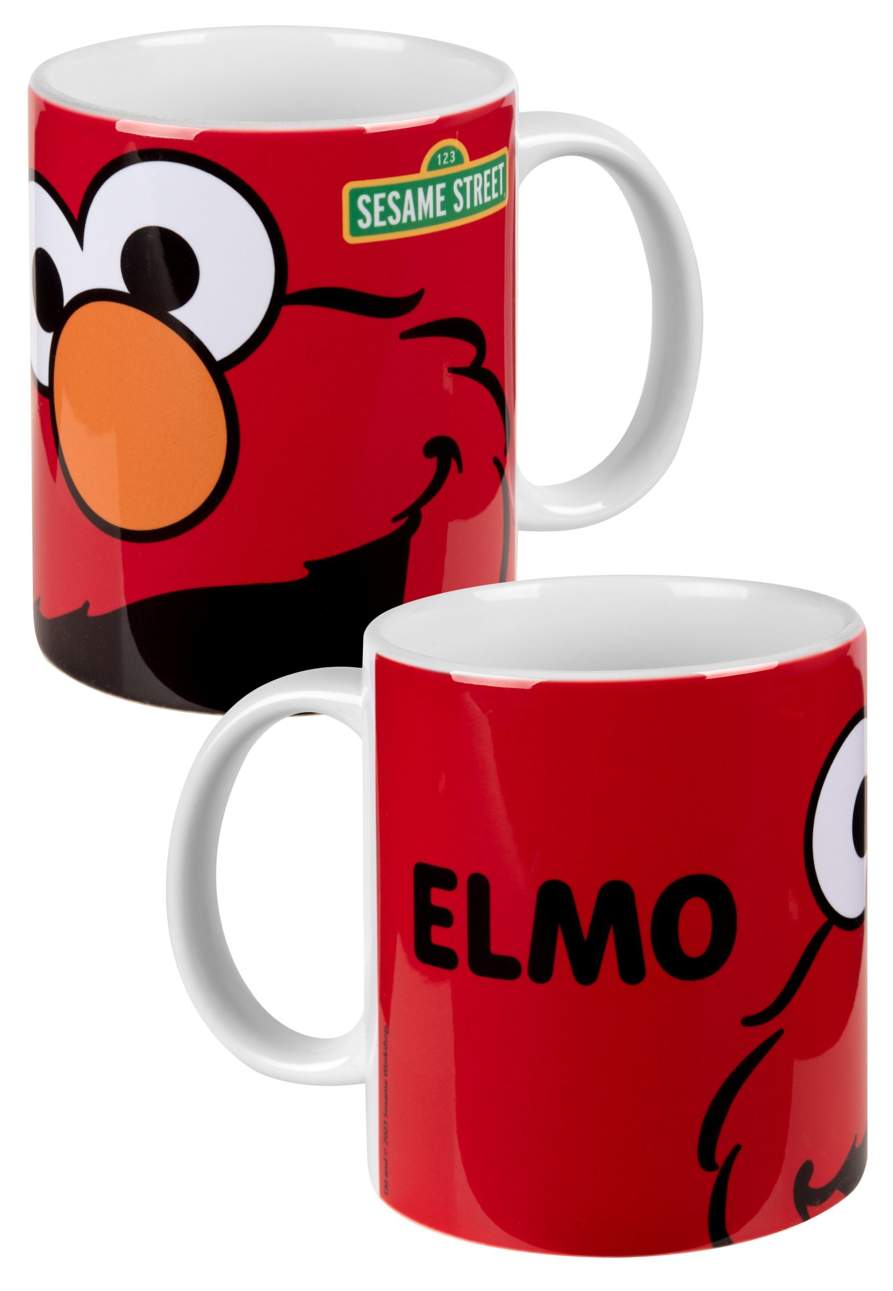 - Labels® Rot ml, 320 aus Kaffeebecher United Keramik Tasse Elmo Tasse Sesamstraße Keramik