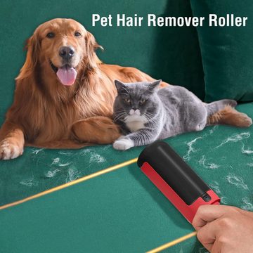GOOLOO Fusselbürste Fusselrolle Tierhaare, Wiederverwendbare Tierhaarentferner-Bürste, Rolle Pet Hair Remover für Wohnzimmer Sofa und Autositze