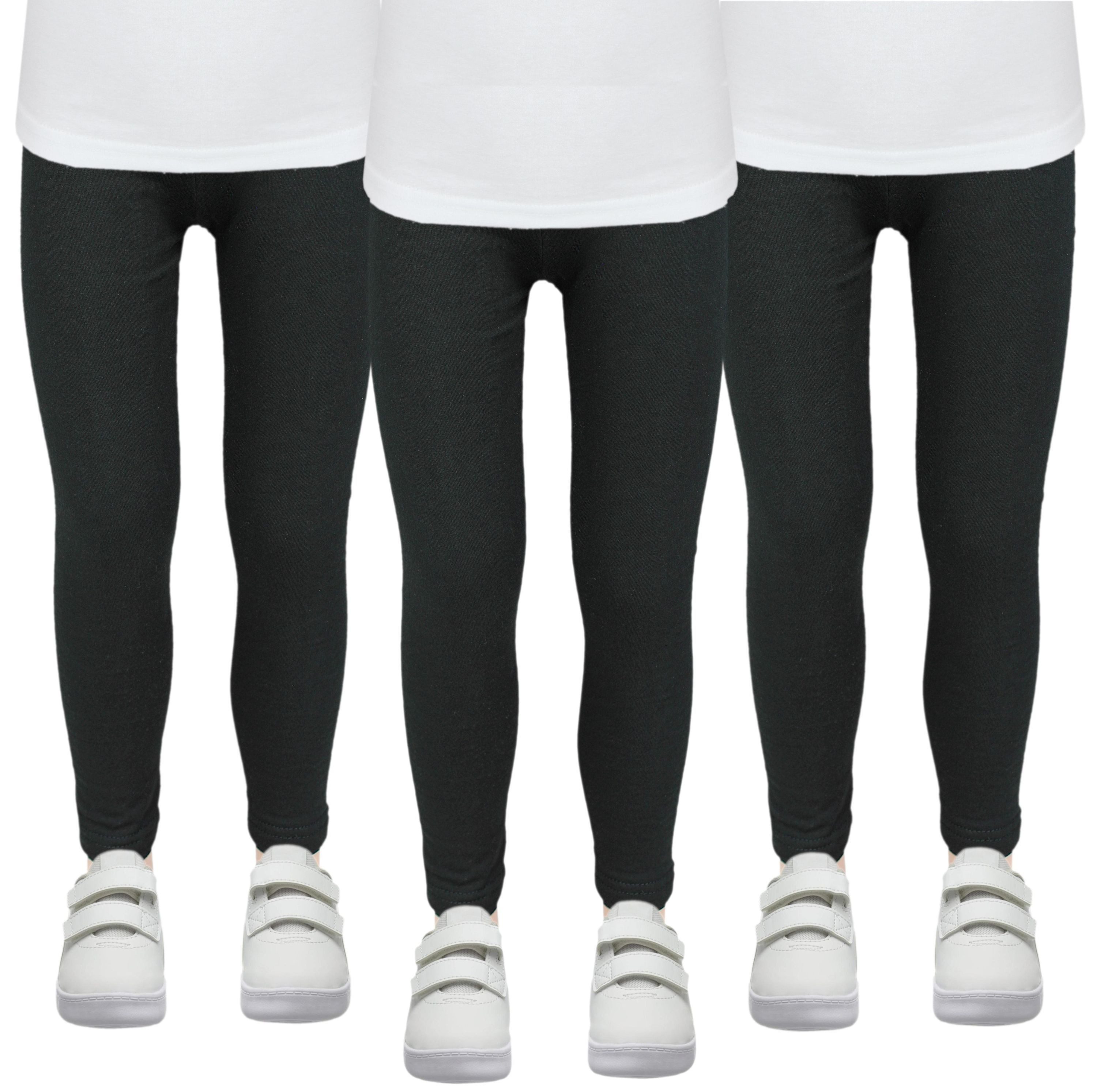 Thermoleggings Mädchen Leggings Blickdichte Leggins Winterleggings 3er Pack