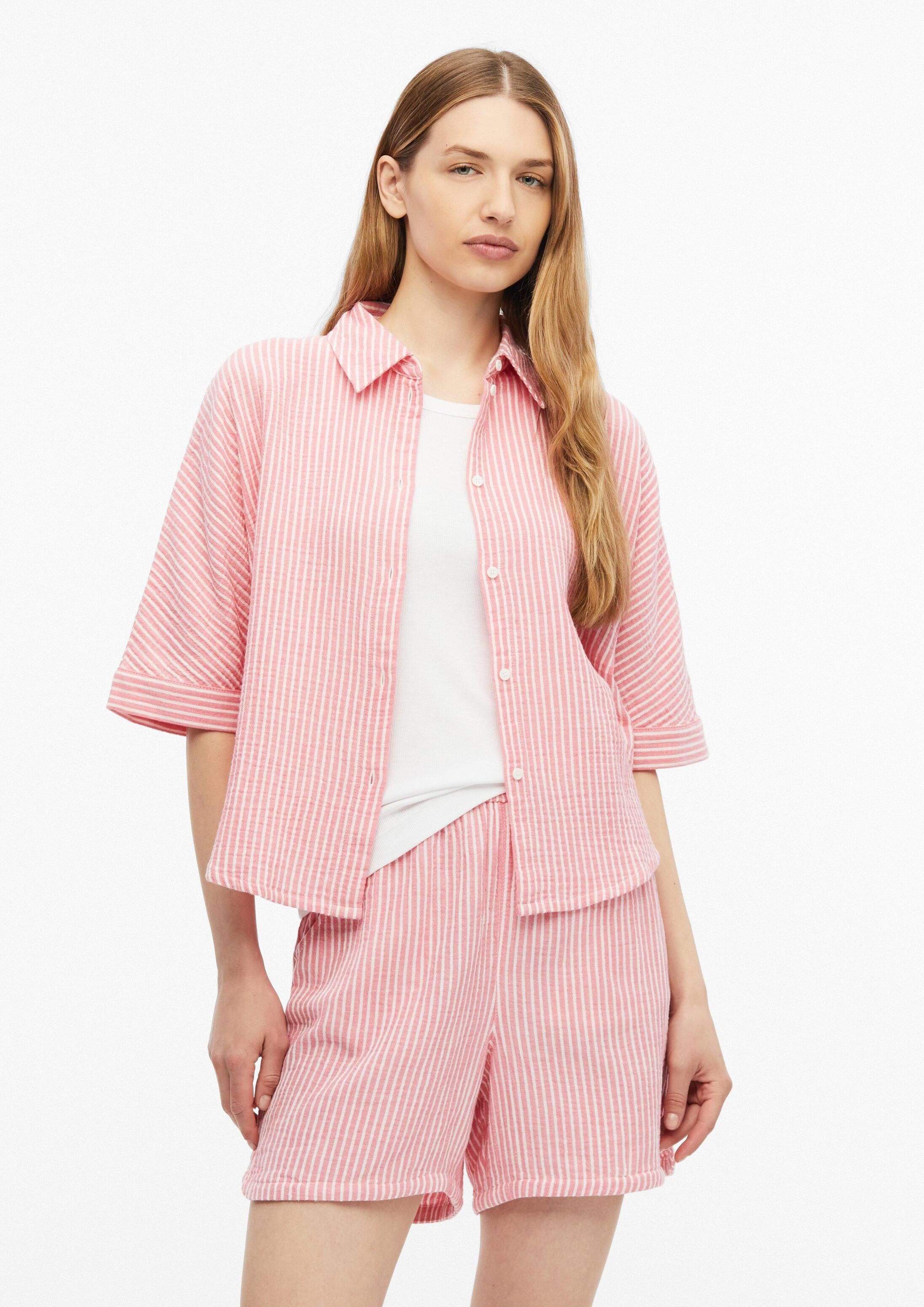 s.Oliver Kurzarmbluse Bluse Musselinbluse mit Fledermausärmeln