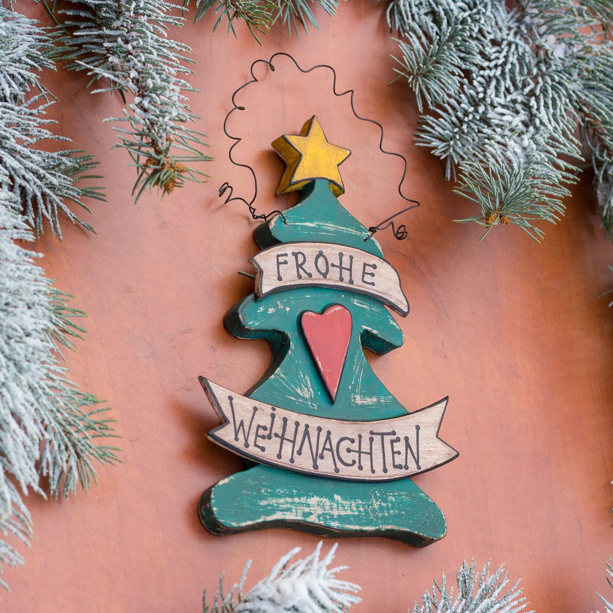 Weihnachtsfigur Hübsche Türdekoration, Tannenbaum als Weihnachtsdeko, Fensterdeko aus