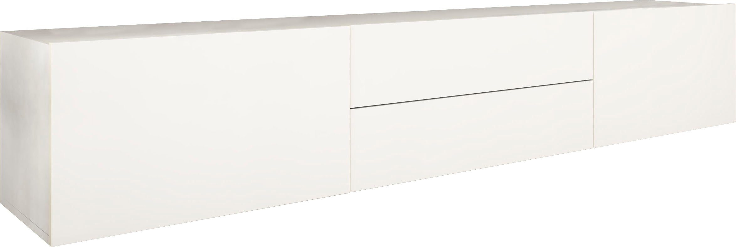 borchardt Möbel Lowboard Sophia, TV-Schrank Breite 200 cm, 2 Klappen und 2 Schubkästen, stehende oder hängende Montage