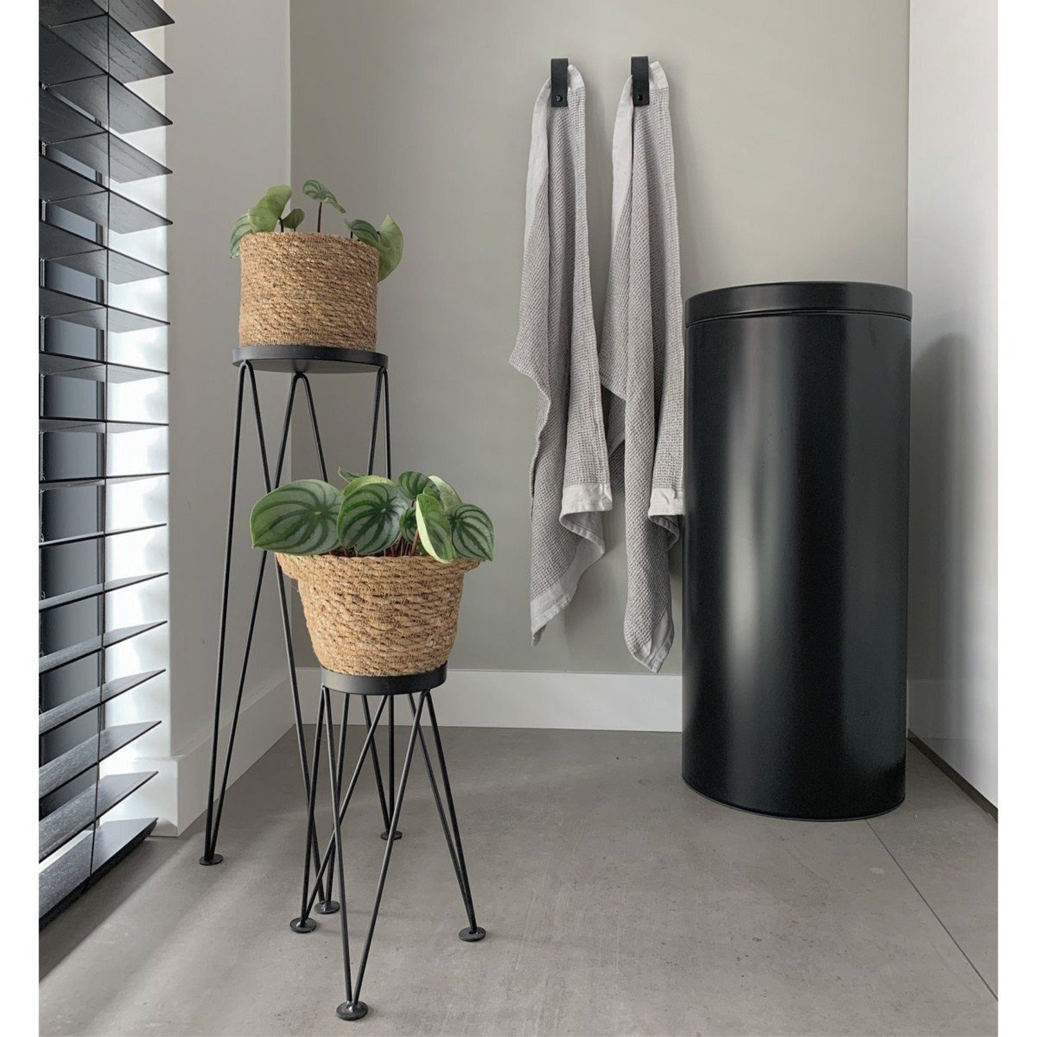 Handles and more Handtuchring Magnetschleife Handtuchhalter Leder taupe