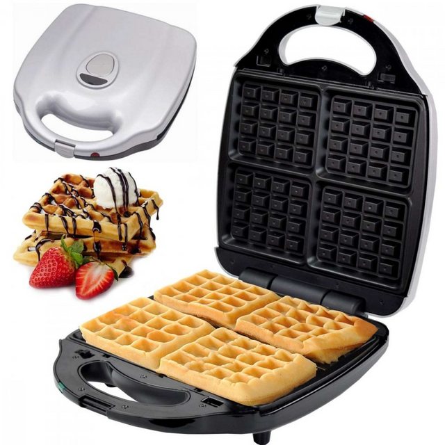 Syntrox Waffeleisen Syntrox Waffeleisen für Belgische Waffeln XXL, herausnehmbaren Platte