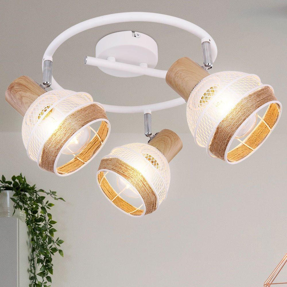 Design Decken Lampe Rondell Strahler Esszimmer Leuchte Spot silber verstellbar 