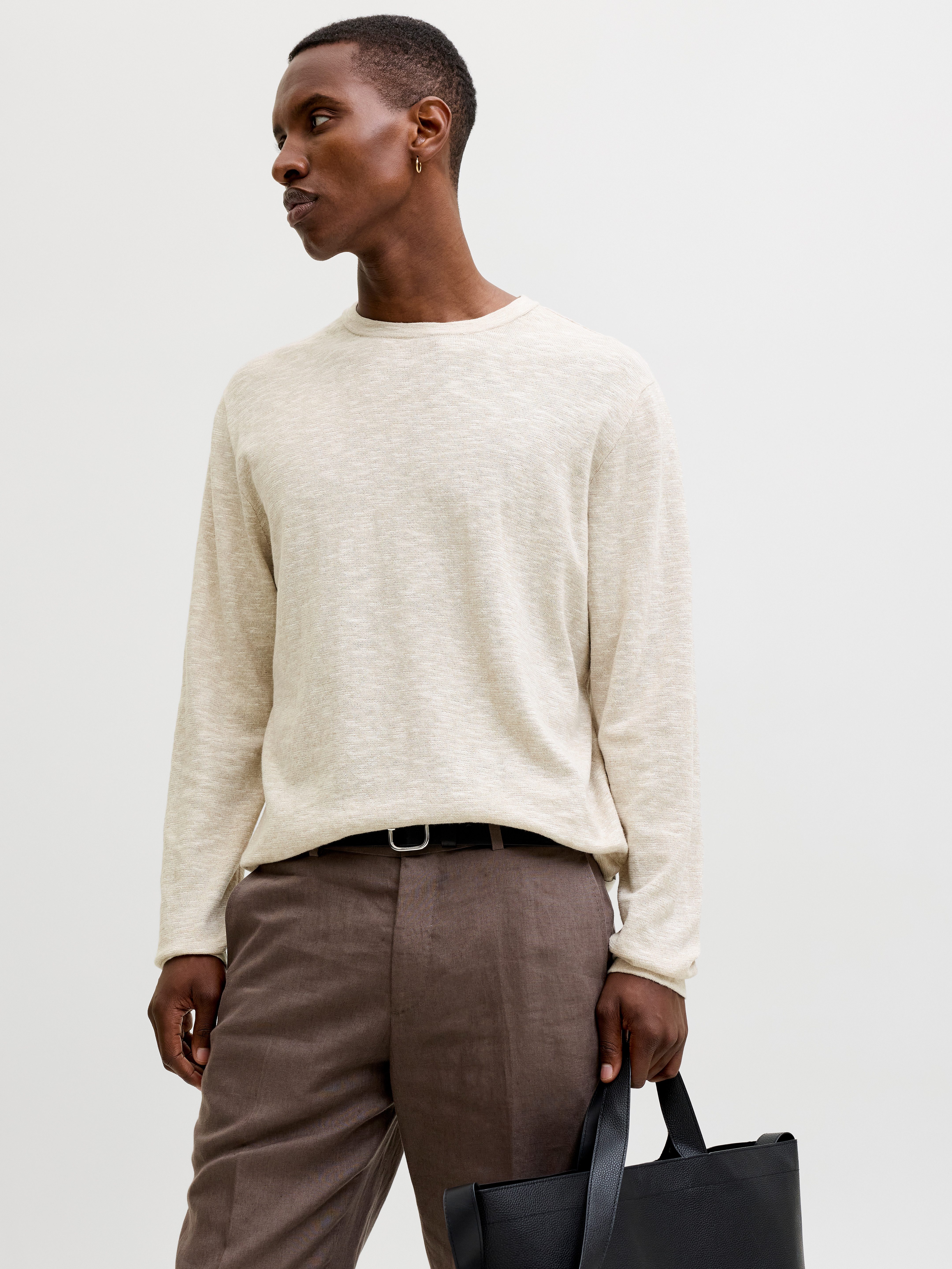 Jack & Jones Rundhalspullover JJESUMMER KNIT CREW NECK SN mit Rundhalsaussc günstig online kaufen