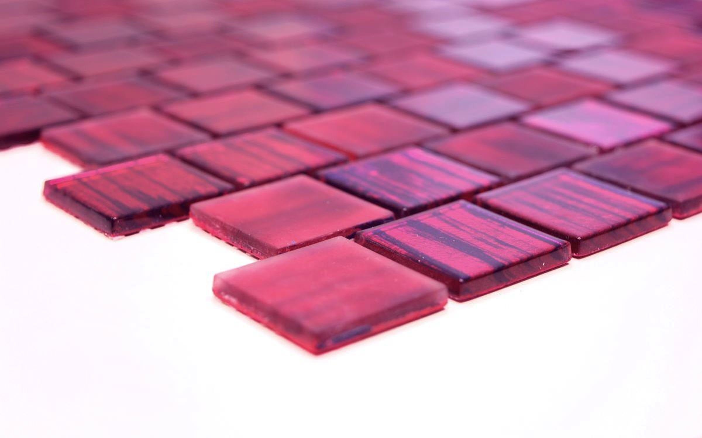 matt Crystal Mosani klar Mosaikfliesen pink Milchglas Fliese Glasmosaik Mosaik