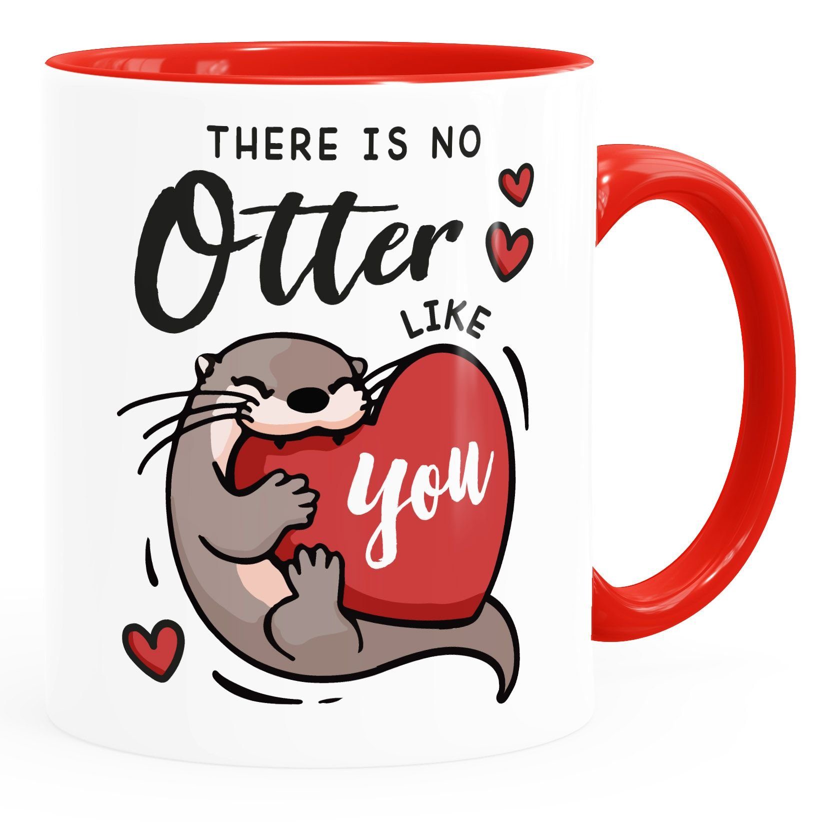 MoonWorks Tasse KaffeeTasse Liebe Otter Spruch Geschenk für Sie und