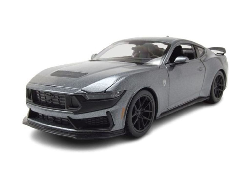 Maisto® Modellauto Ford Mustang Dark Horse 2024 grau metallic, Maßstab 1:24