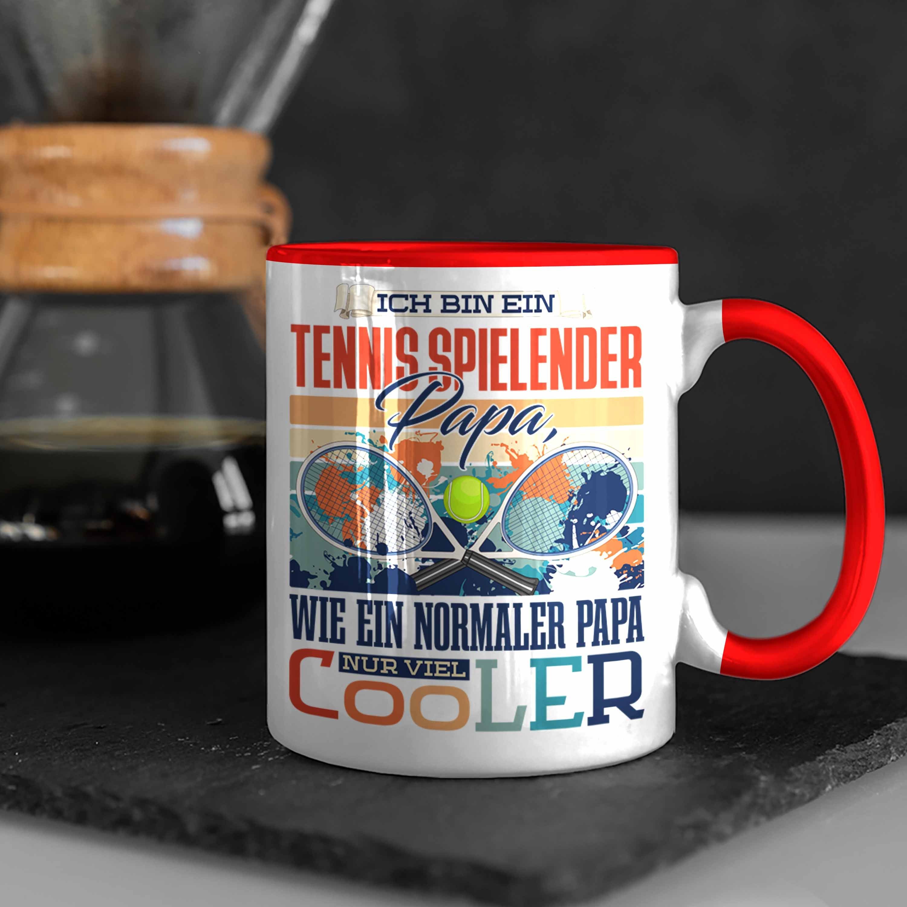 Papa Rot Tasse Trendation zum Vater Tasse Geschenkidee Vaterta Trendation Geschenk - Tennis