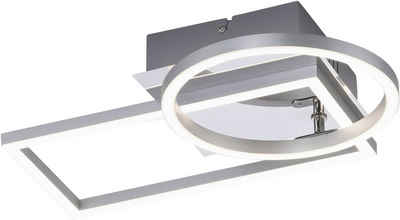 my home LED Deckenleuchte »Jorvin«, Moderne Deckenlampe stahl L37 x 26 cm, schwenkbar, flache Bauform