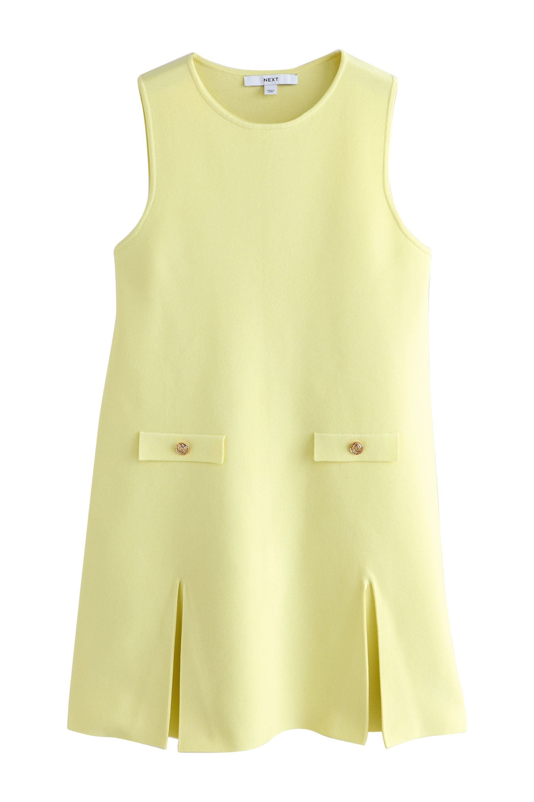 Next Strickkleid Elegantes, ärmelloses Rundhals-Strickkleid (1-tlg)