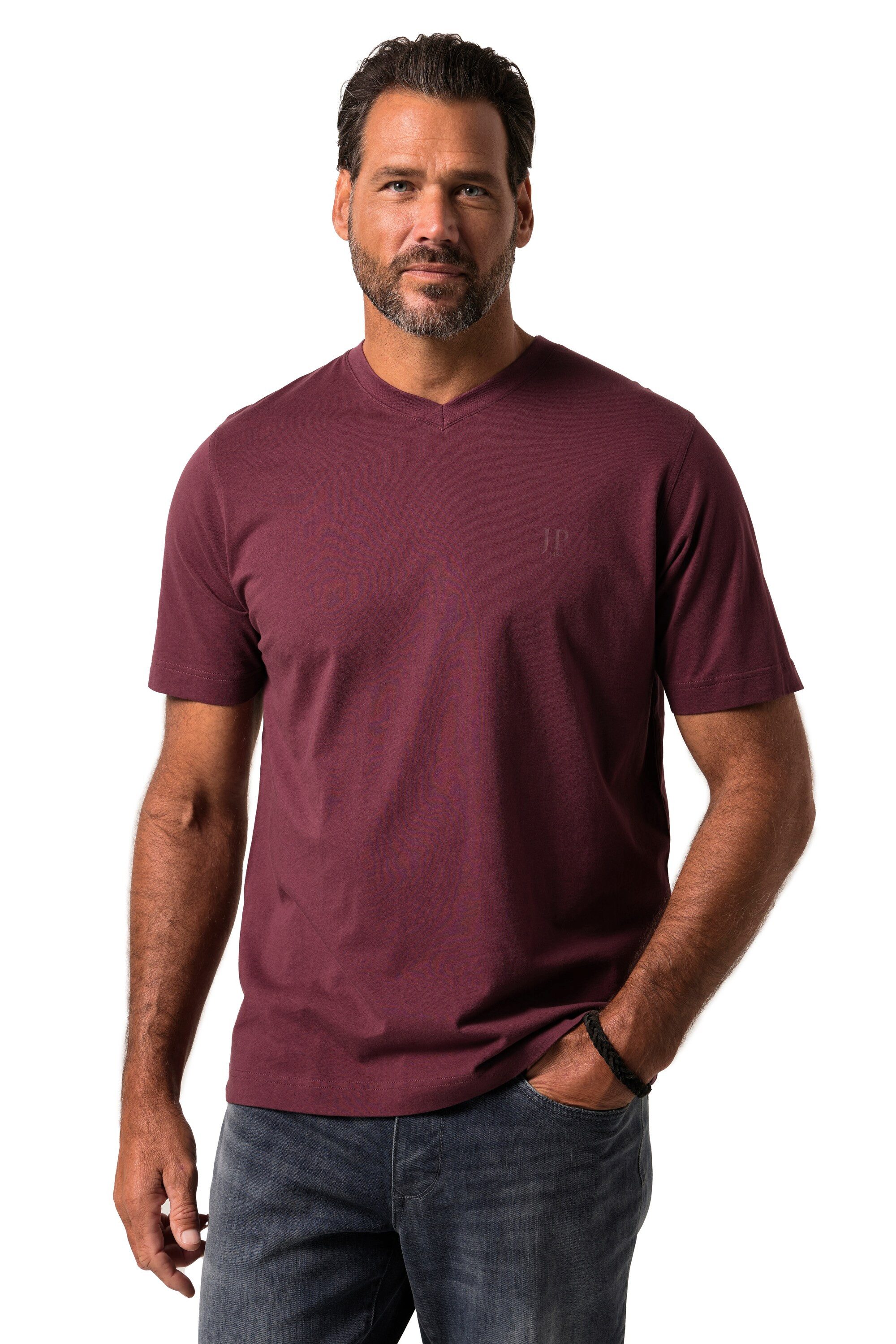 JP1880 T-Shirt T-Shirt V-Ausschnitt Halbarm bis 8 XL (2-tlg) günstig online kaufen
