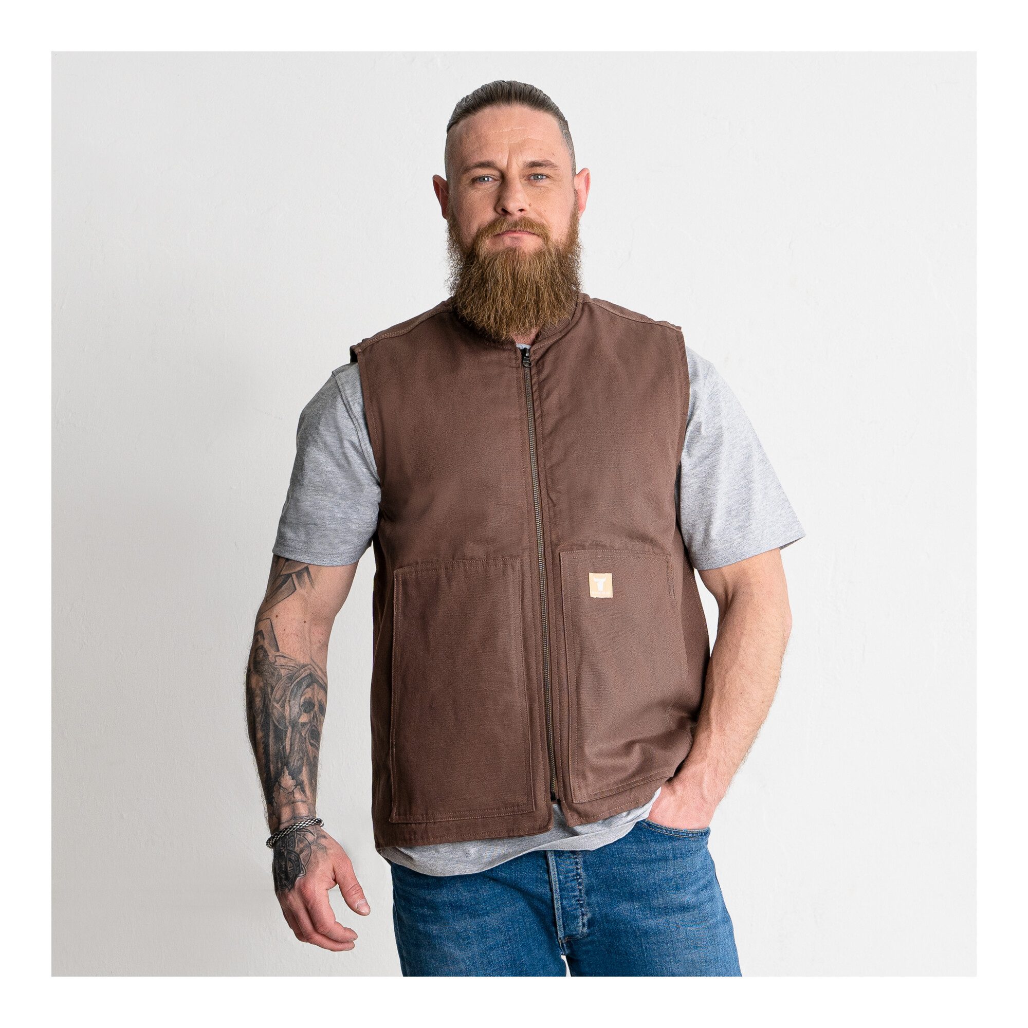 Stier Arbeitsweste STIER Heavy Work Vest Padded bci cotton M Signature Brown