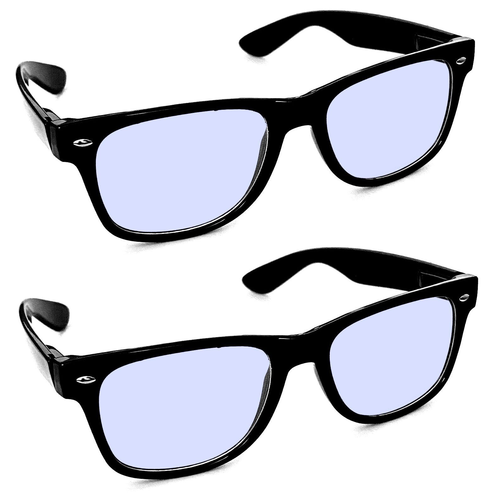 HAC24 Brille 2x Blaulichtfilter Bildschirmbrille Blaufilterbrille Blaufilter Brille, Ohne Stärke, für Damen Herren