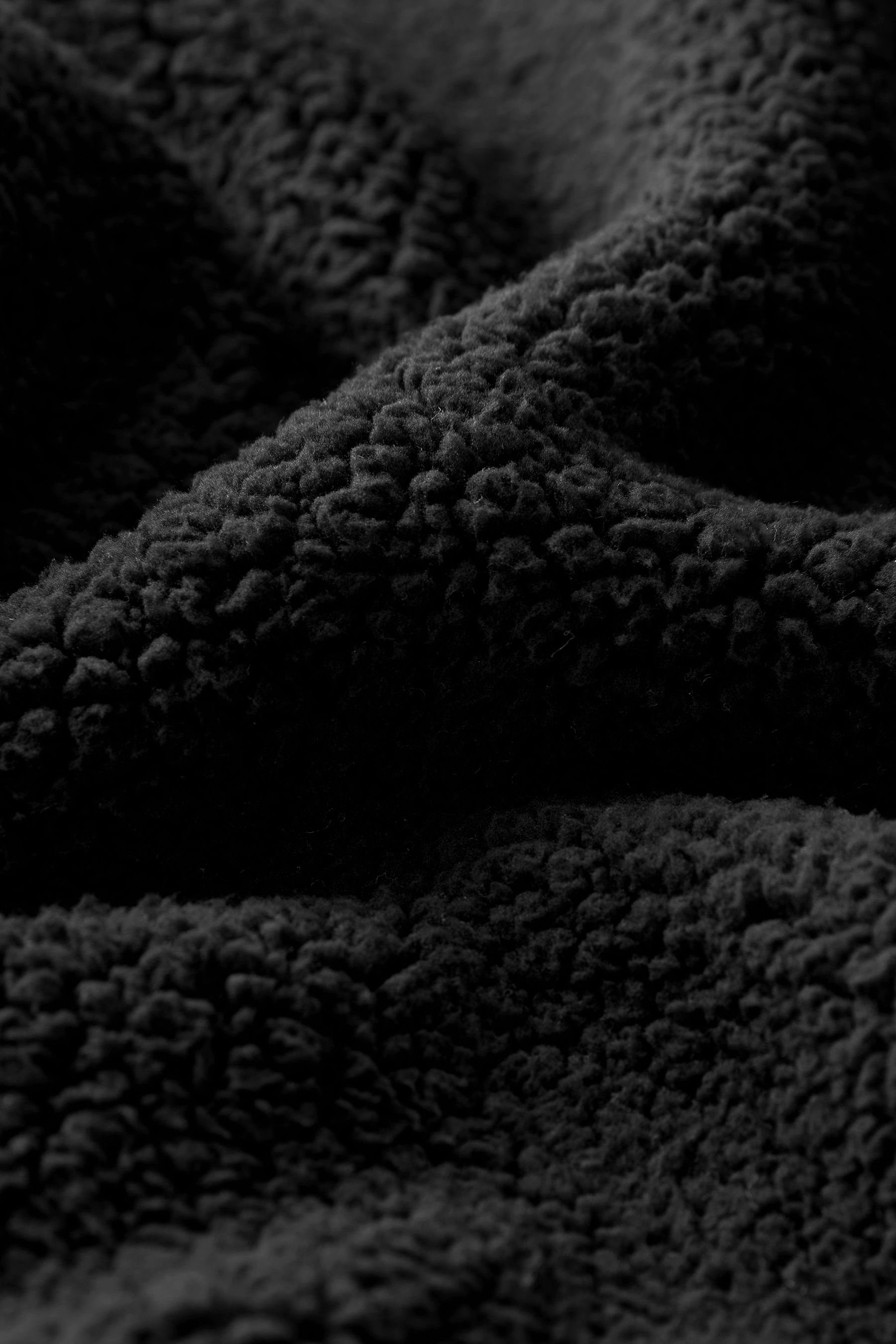 Black (1-tlg) Fleece-Sweatshirt Longsweatshirt Langes Next