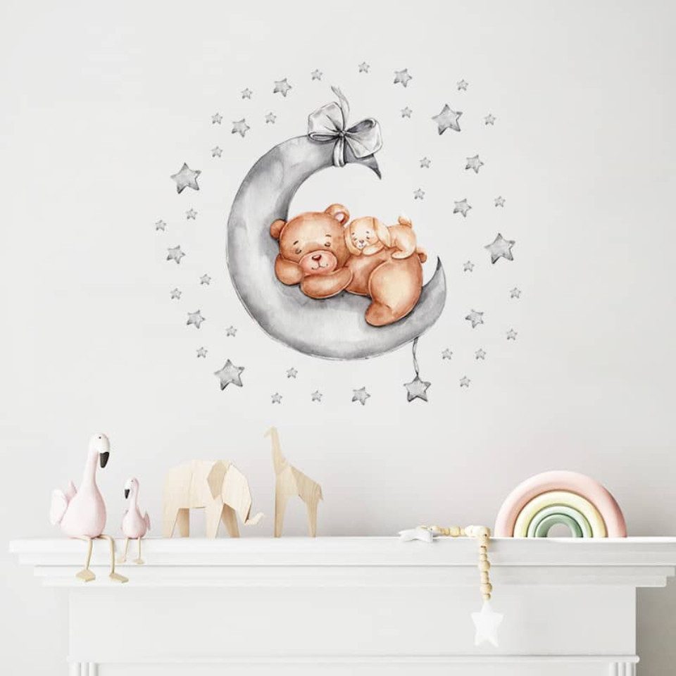 Montegoni Wandsticker Gute Nacht Babytiere Schlafend günstig online kaufen