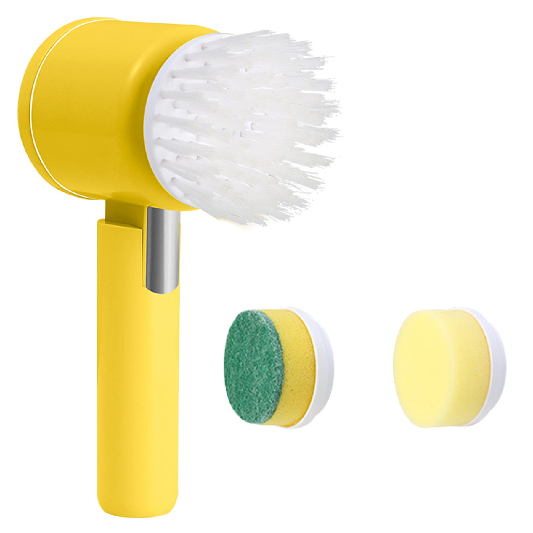 Senmudi Reinigungsbürste Elektrische Reinigungsbürste,Spin Scrubber für Bad,Cleaning Brush, Fliesen, Duschen, Glas, Bad, Reifen, (Reinigungsgerät für Haushalt, Spin Scrubber für Bad und Fugen, für Haushalt mit 3 Чиститьkopfe,2 Modi Perfekt für Tiefe reinigen), Geschirrspülbürste,Faltbare,Küche,Grille,Reifen,Badezimmer
