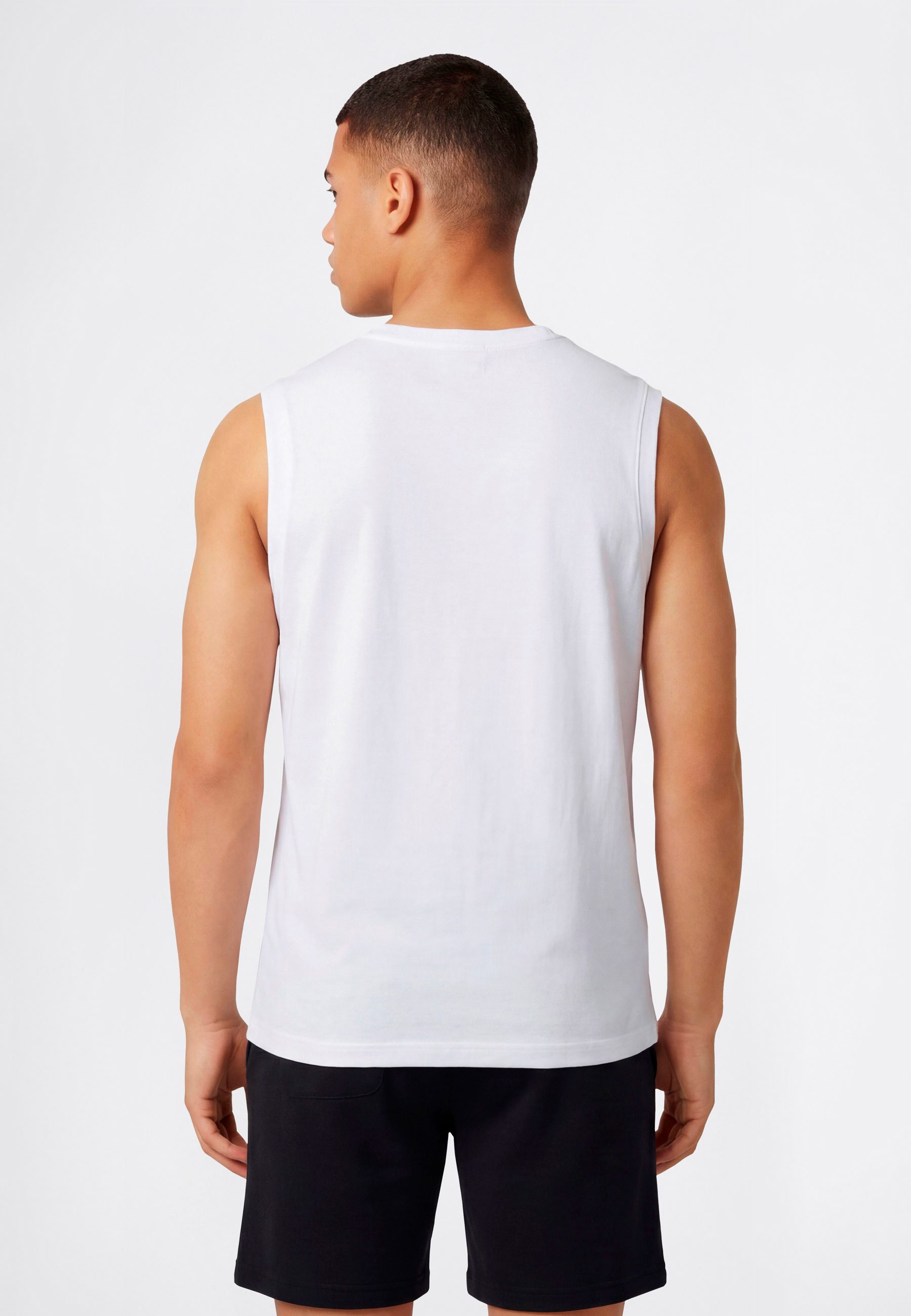 Champion Tanktop BASICS Sleeveless T-Shirt Large Logo mit Rundhalsausschnitt, aus Baumwolle, sportliche Schnittform