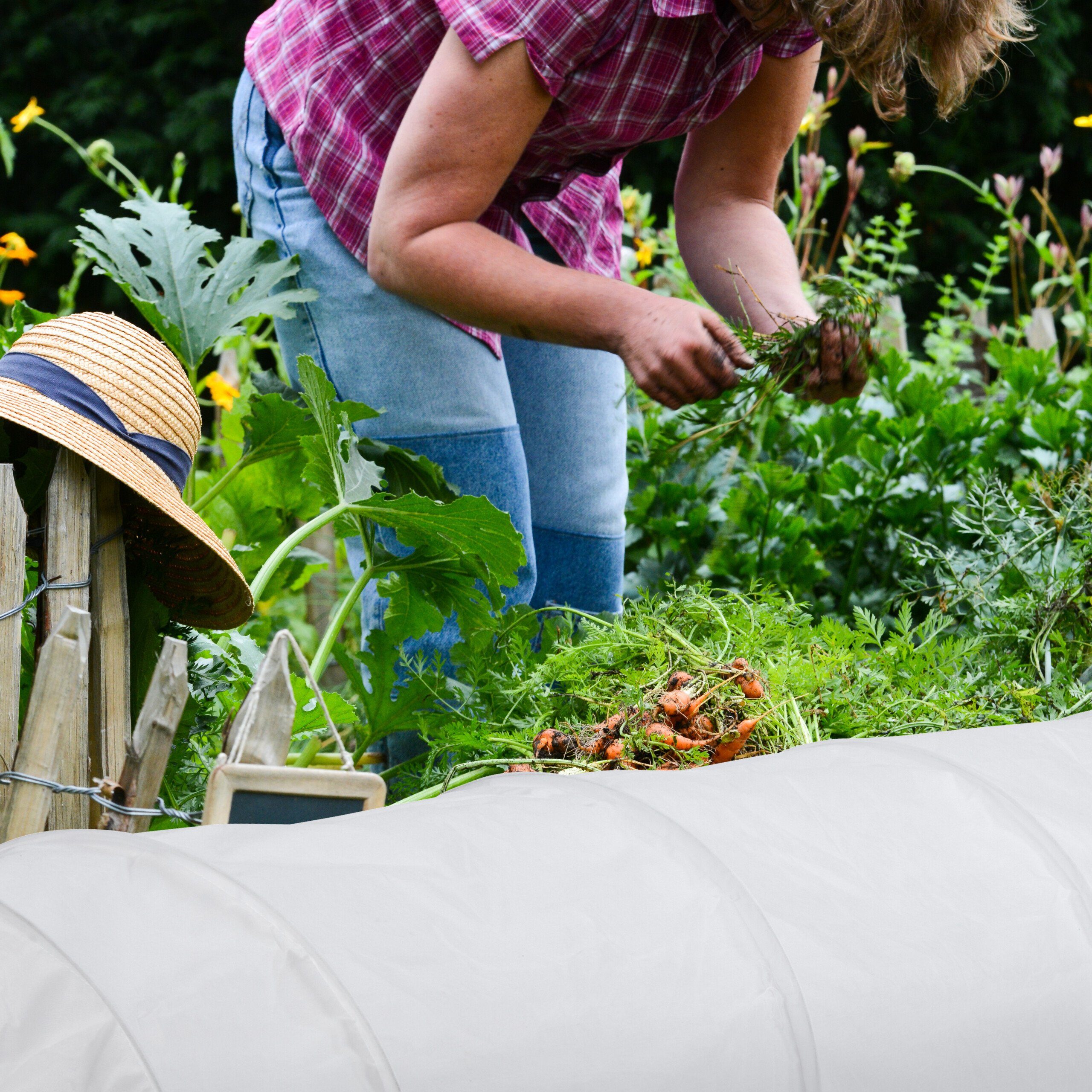 relaxdays Pflanztunnel aus Vlies 5 m
