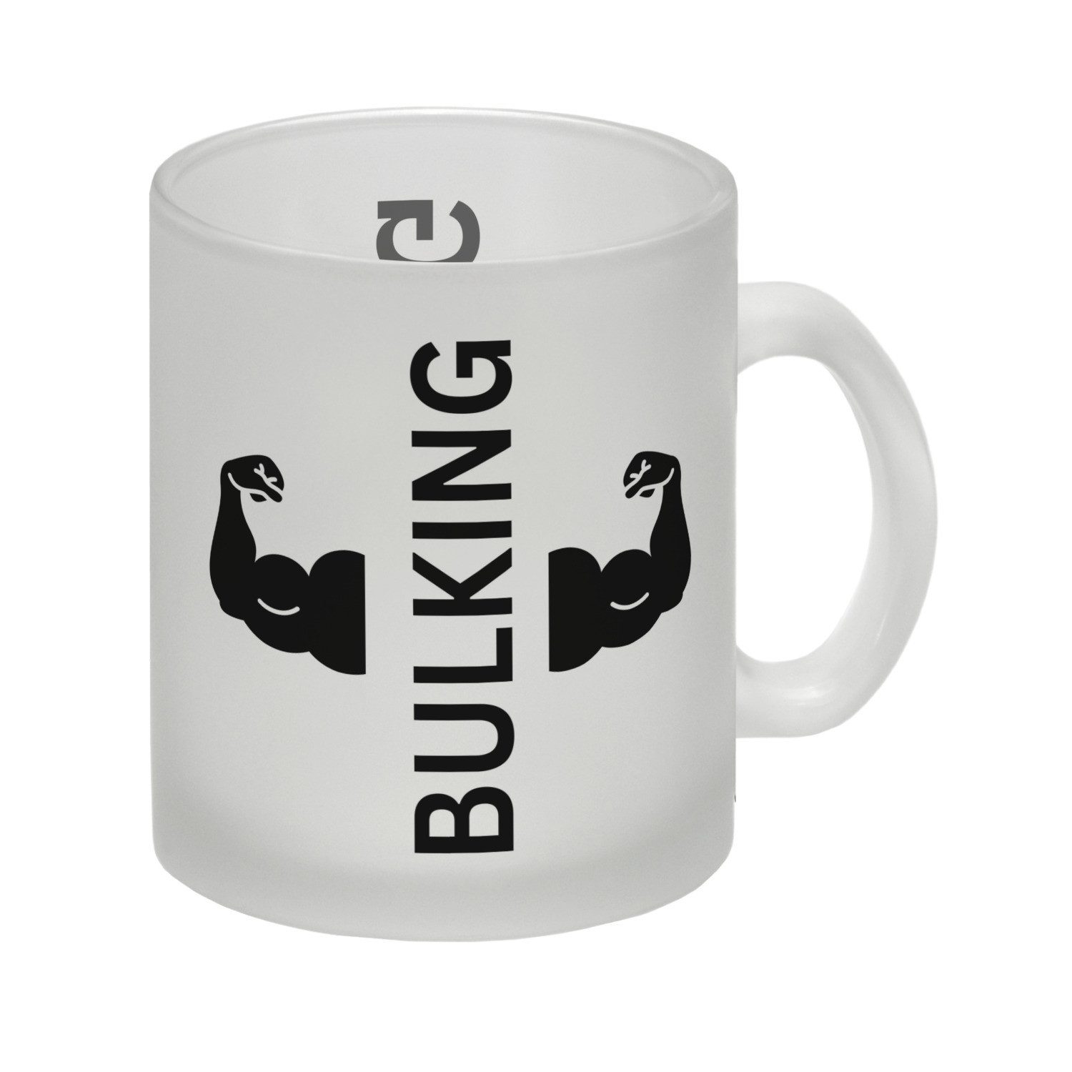 Tasse Fitness Glas Tasse mit Spruch BULKING