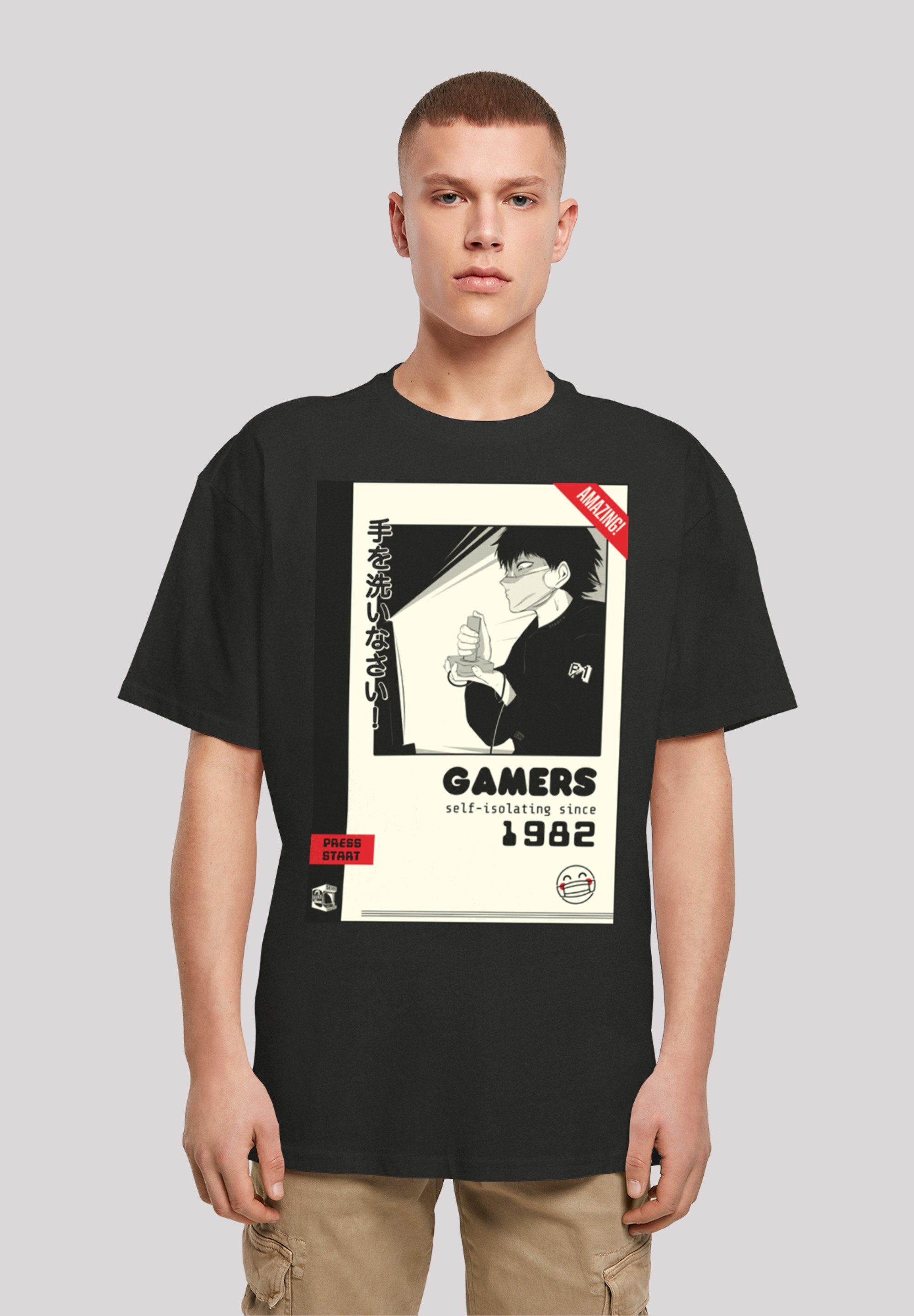 F4NT4STIC T-Shirt self-isolating since 1982 Retro Gaming SEVENSQUARED Print schwarz | T-Shirts