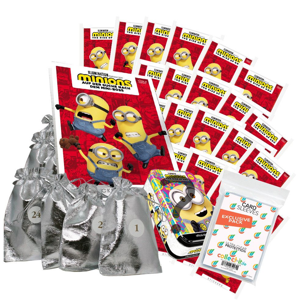 Minions Sammelkarte Minions Auf der Suche nach dem Mini-Boss Sticker-Adventskalender 2022