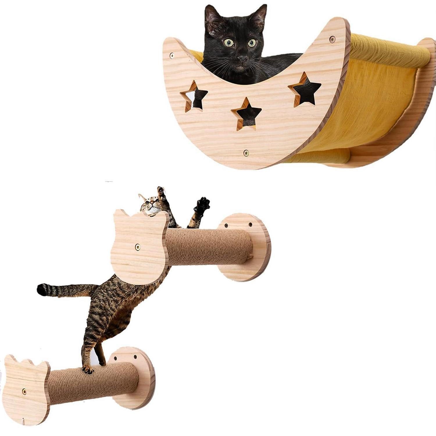 LuxusKollektion Katzen-Kletterwand Katzen Kletterwand Set Wandregal