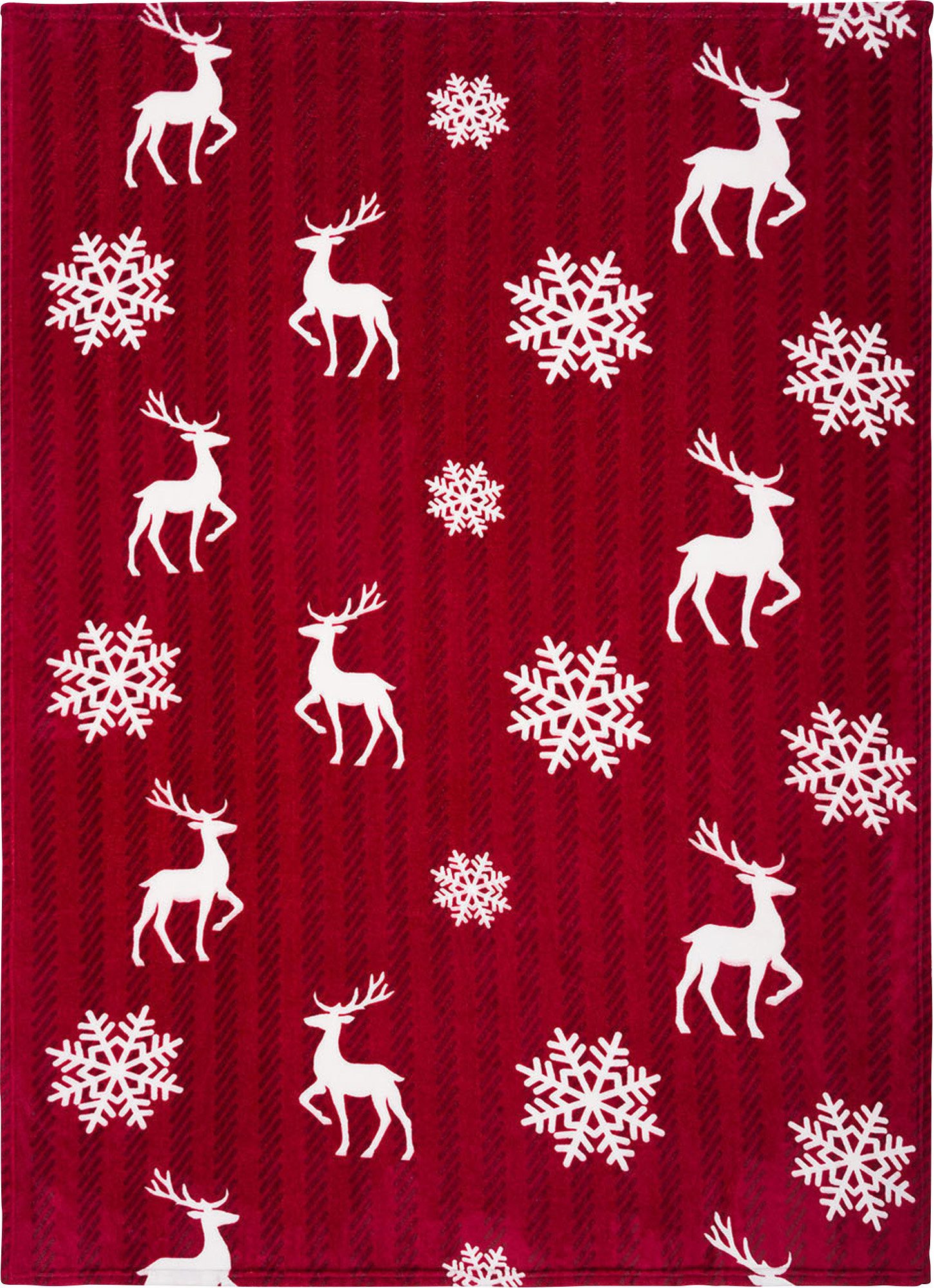 Wohndecke Wohndecke "Scandic", Gözze, Fleece Tiermotive: Hirsch