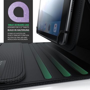 Aplic Tablet-Tastatur (Bluetooth Keyboard mit Kunststoffcase Für 9-12" Tablets, QWERTZ)