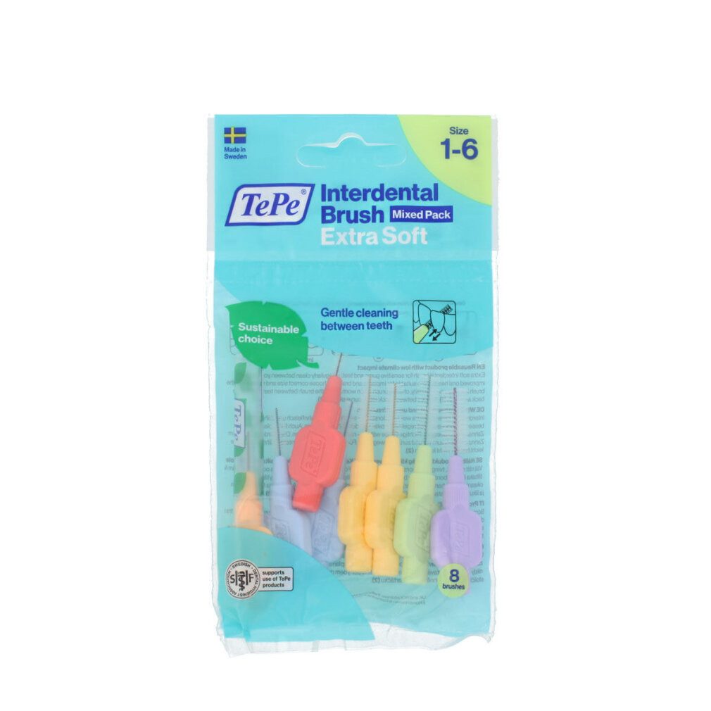 TePe Interdentalbürsten Weiche Interdentalbürsten Exrate 8 Stück