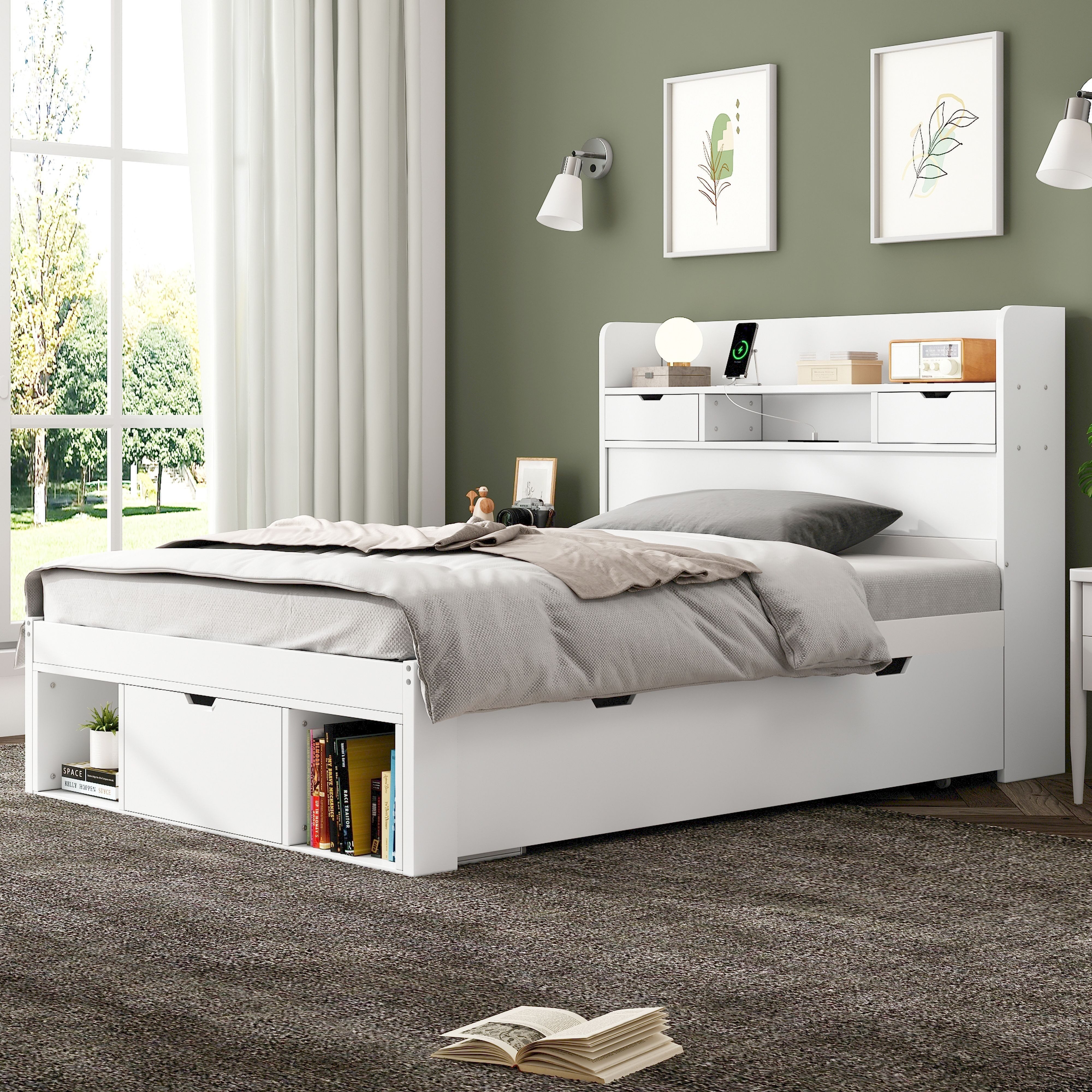 BlingBin Stauraumbett Kinderbett, Jugendbett Mit USB-port, günstig online kaufen